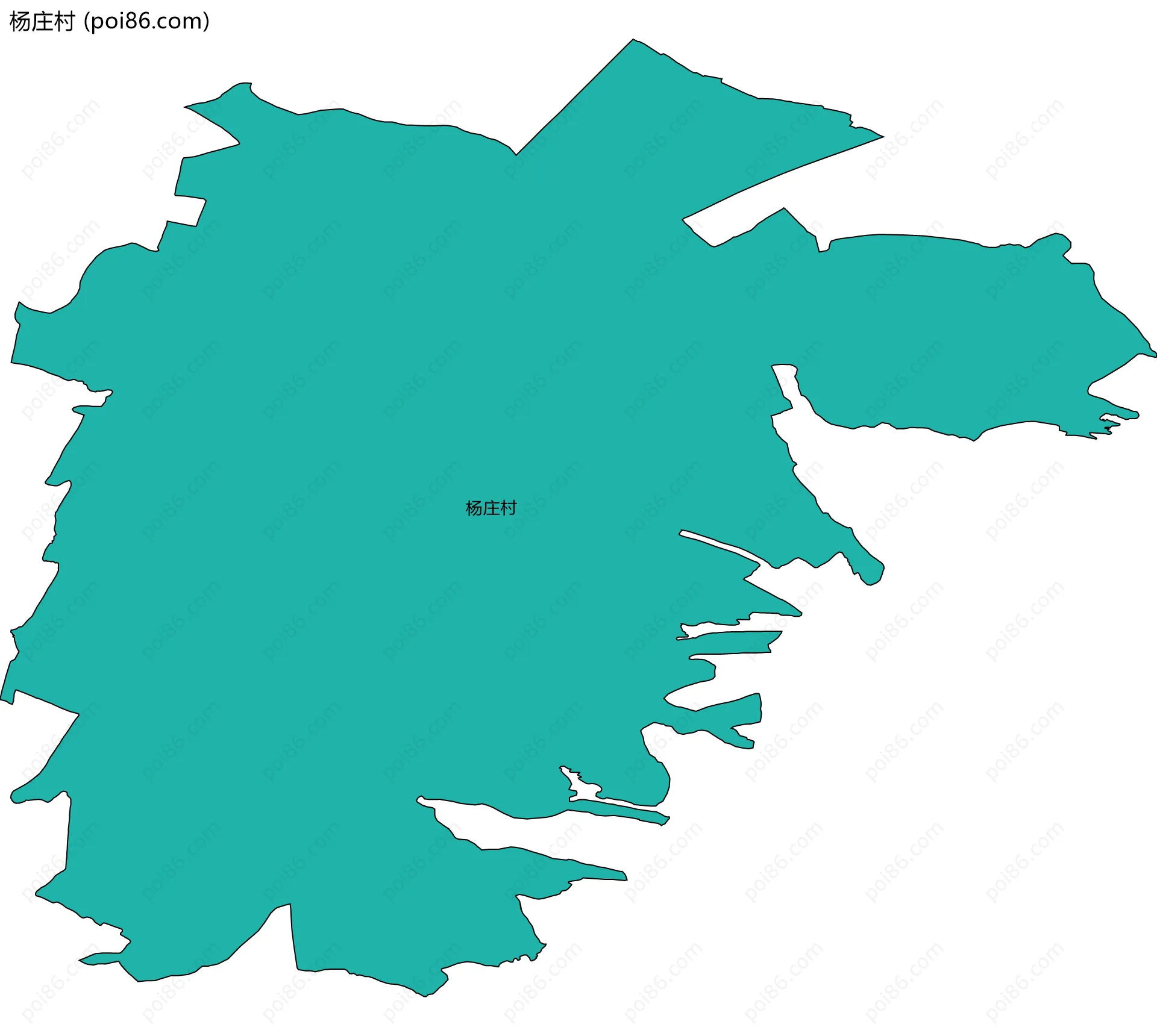 杨庄村边界地图