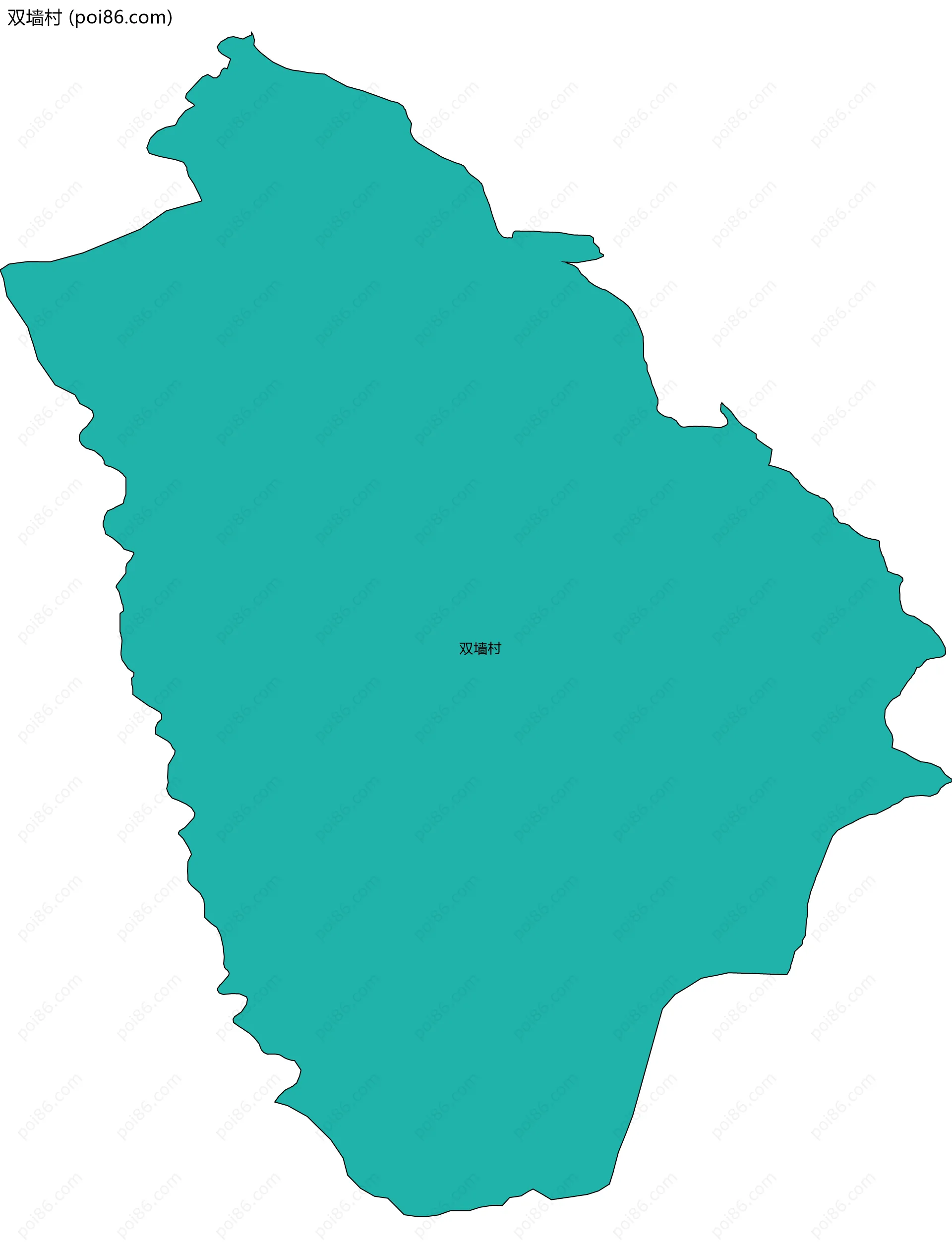 双墙村边界地图