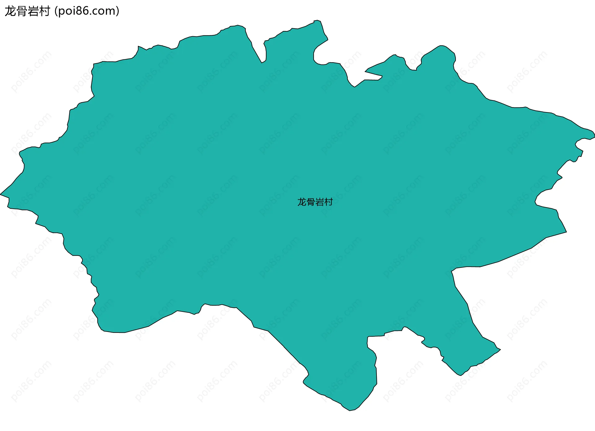 龙骨岩村边界地图