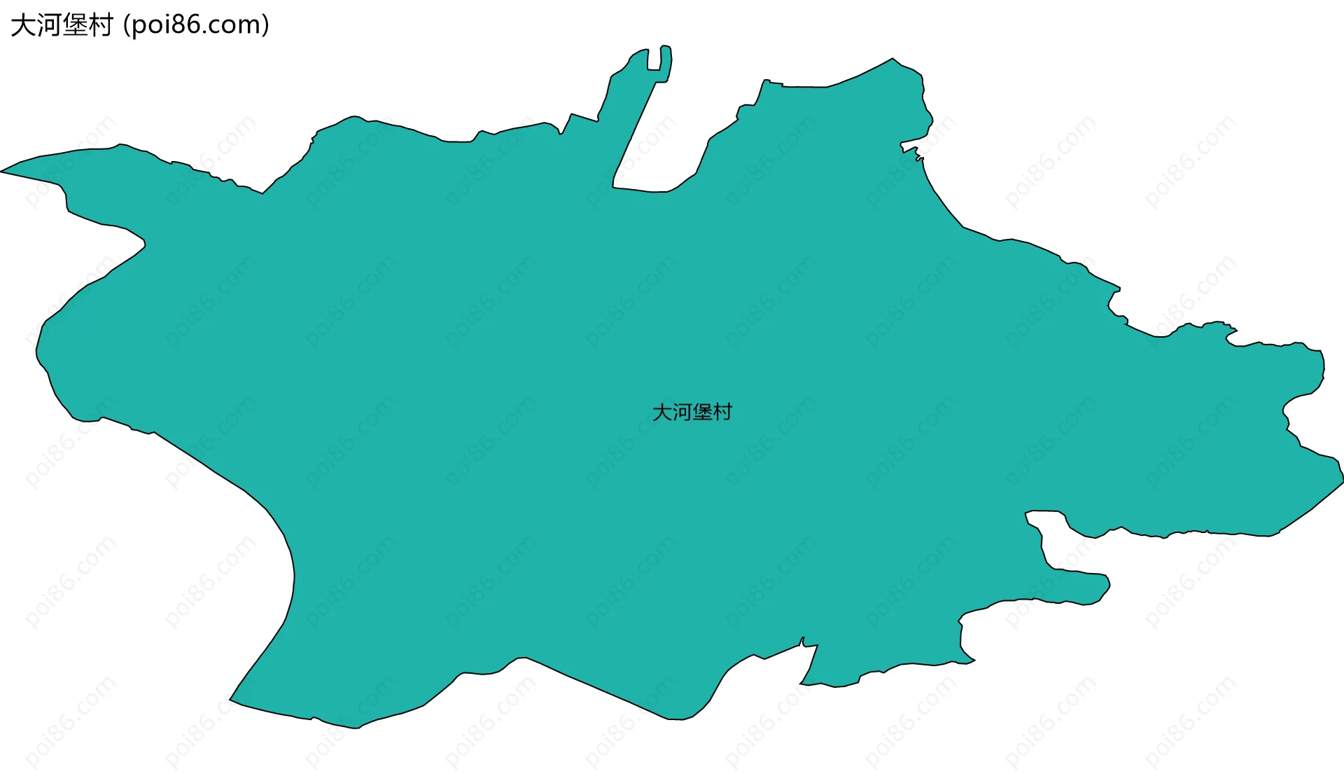 大河堡村边界地图