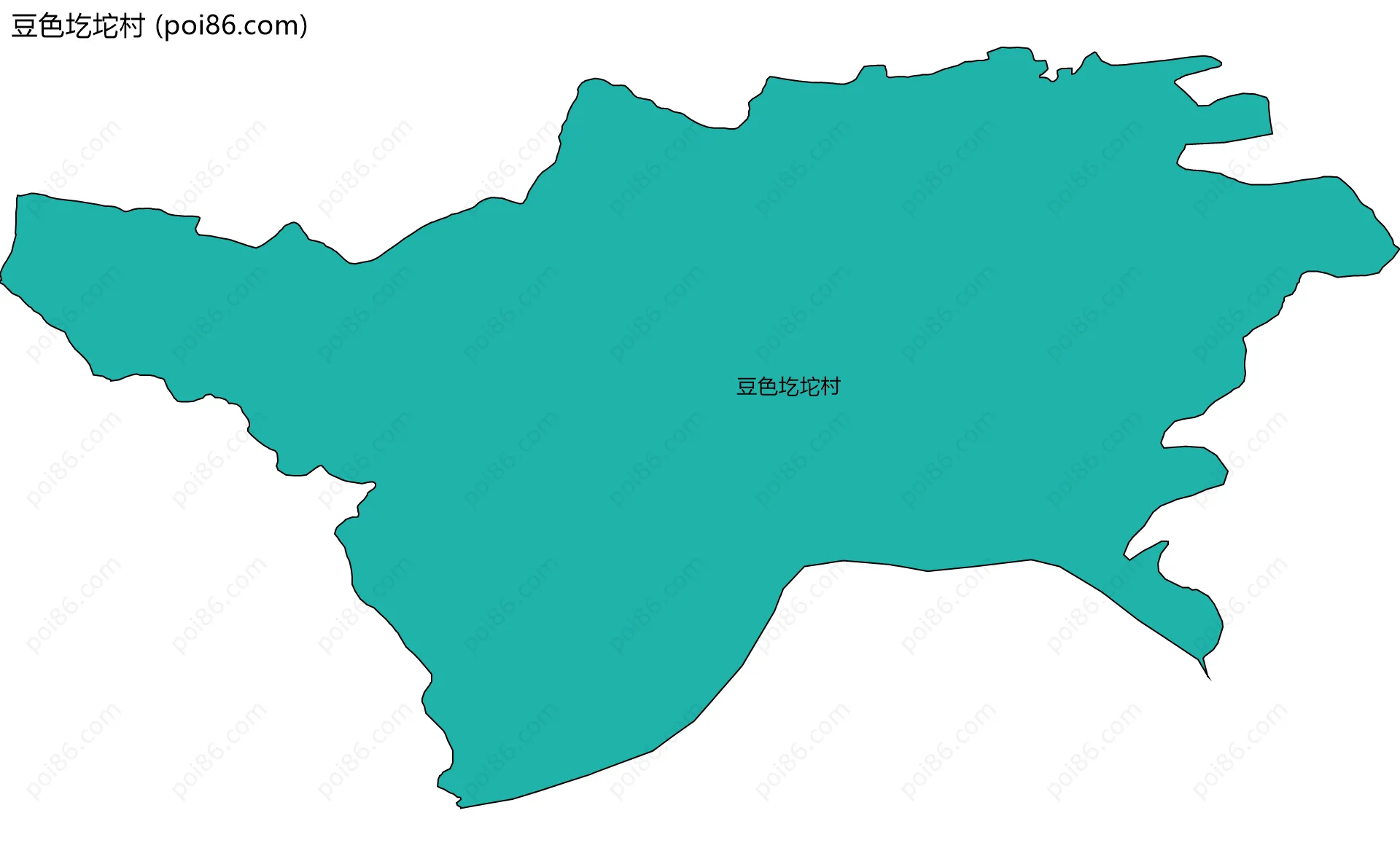 豆色圪坨村边界地图