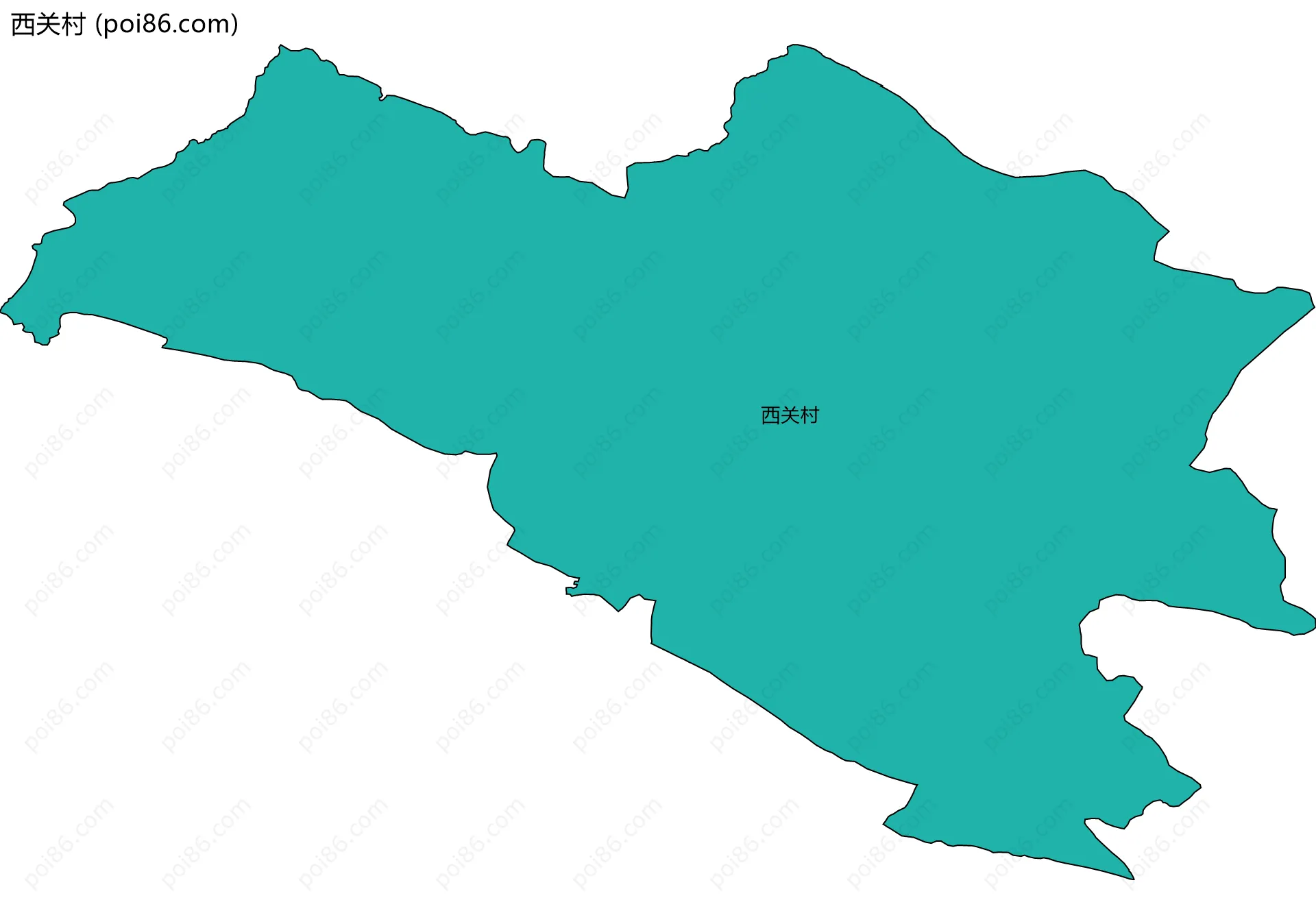 西关村边界地图