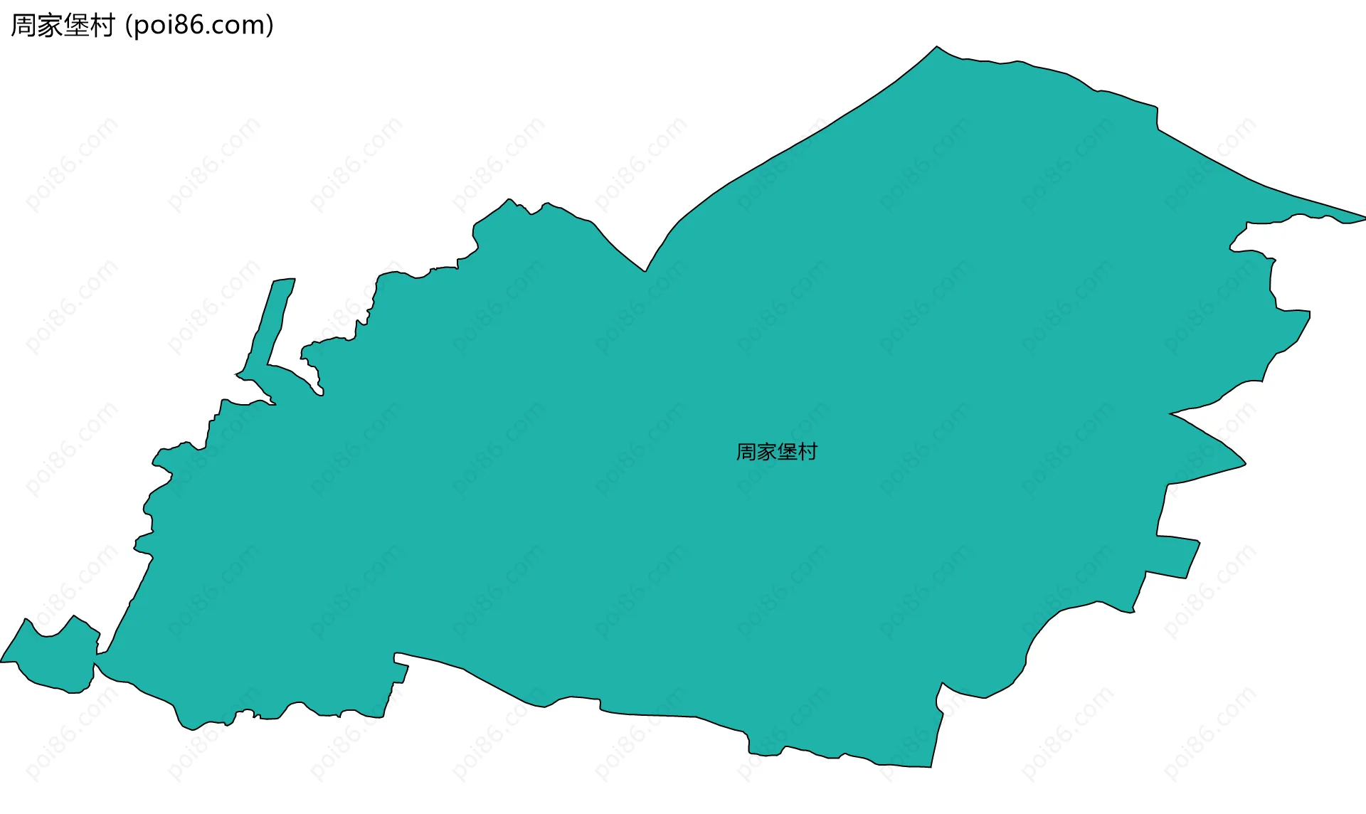 周家堡村边界地图