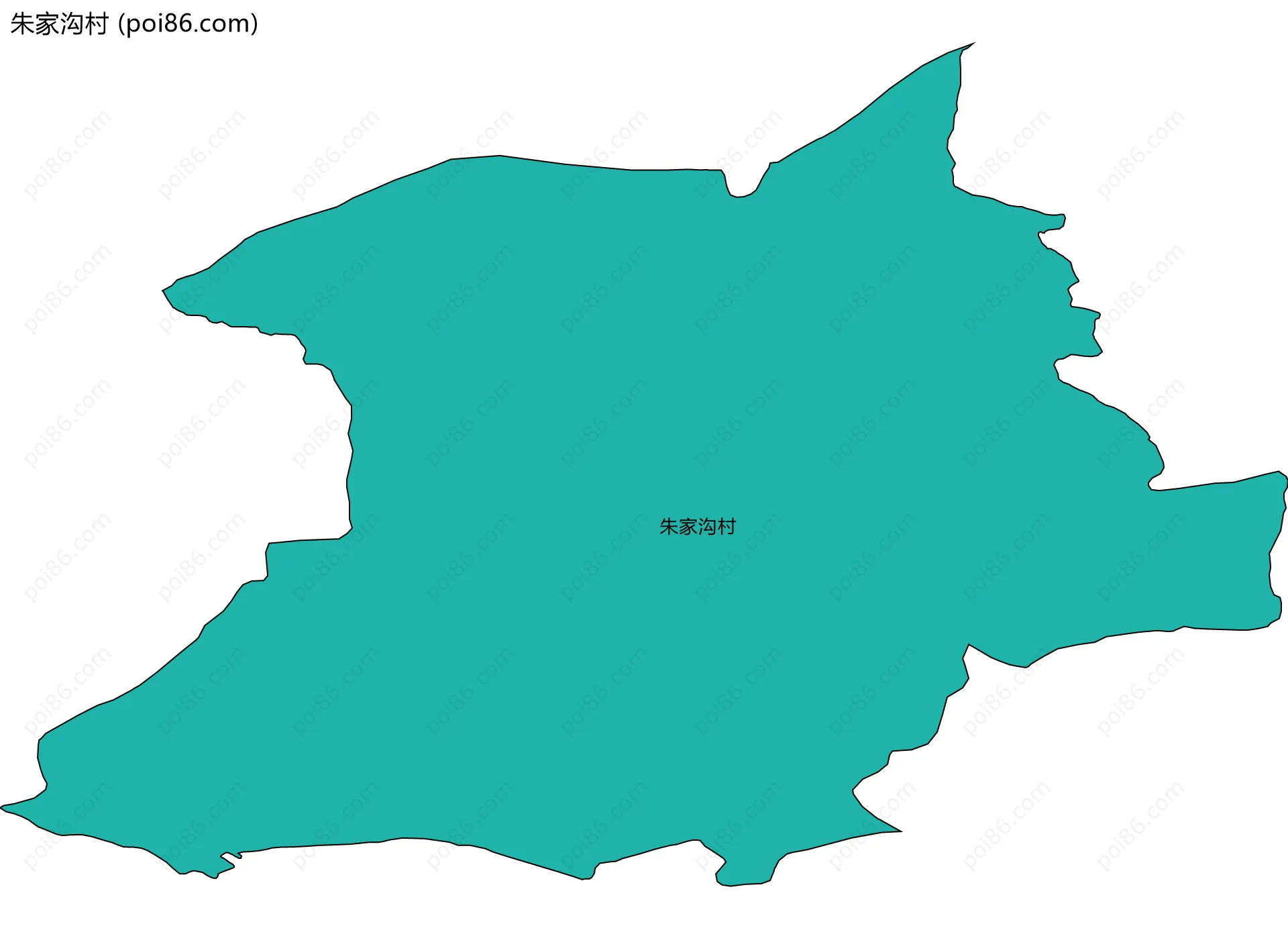 朱家沟村边界地图