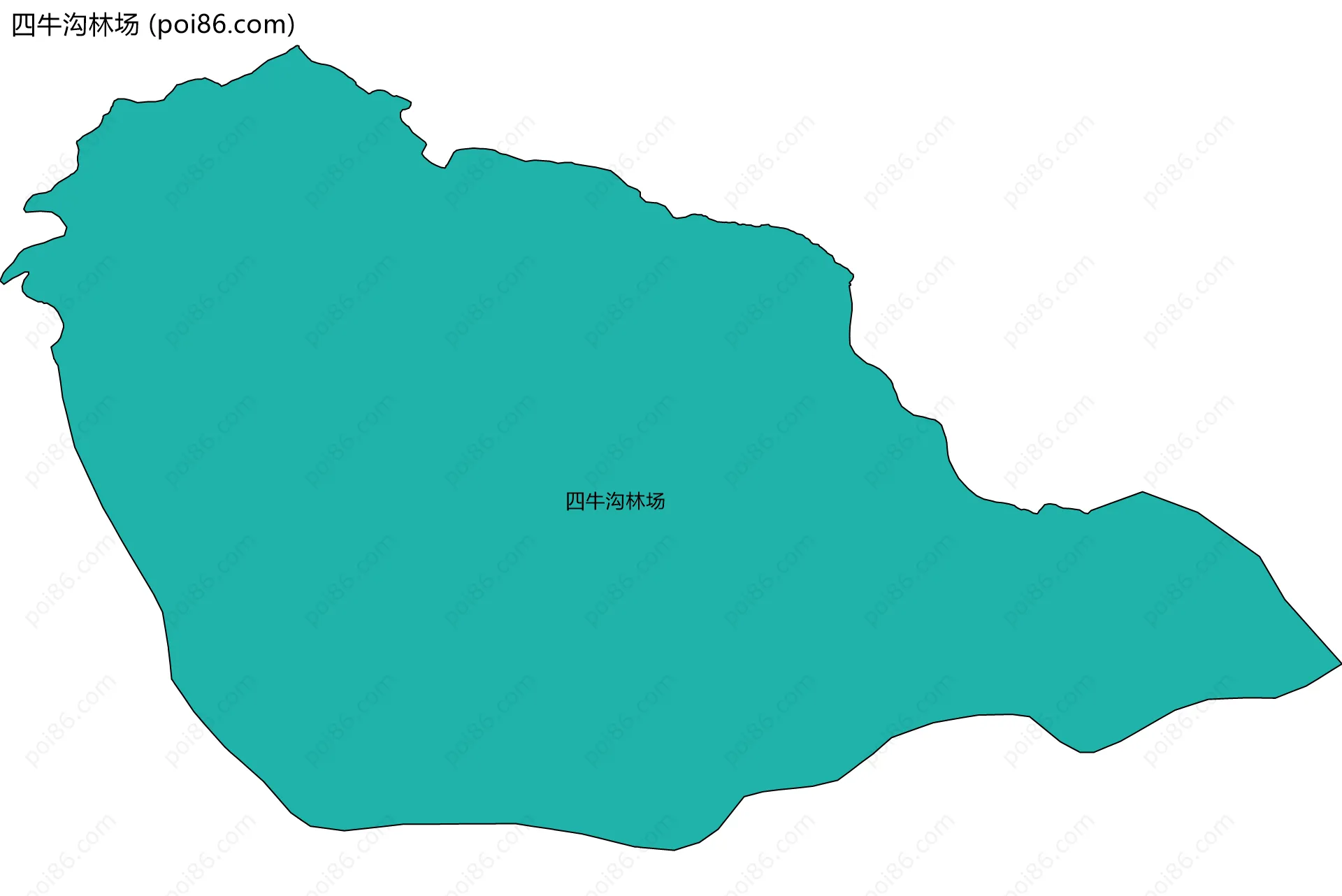 四牛沟林场边界地图