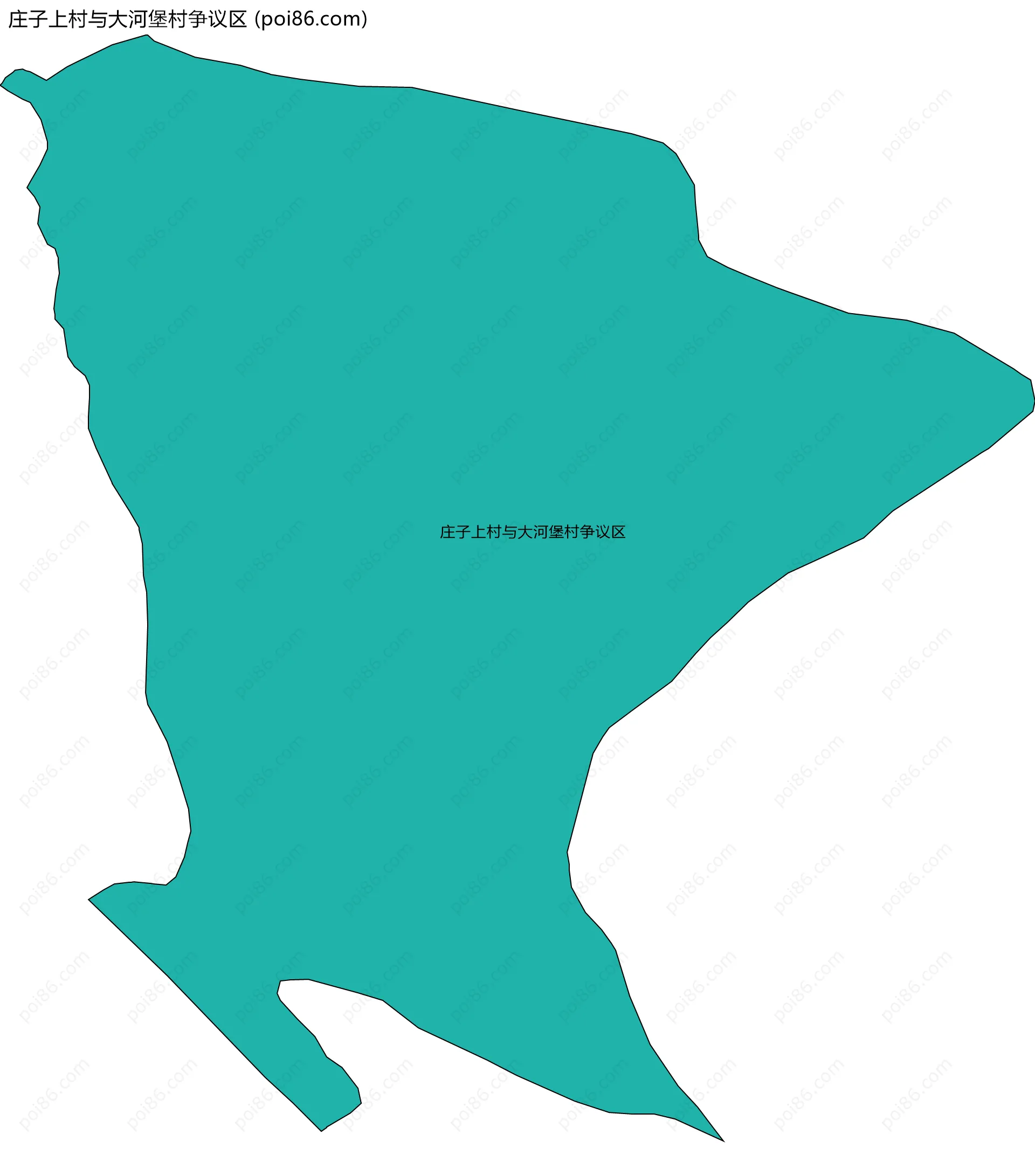 庄子上村与大河堡村争议区边界地图