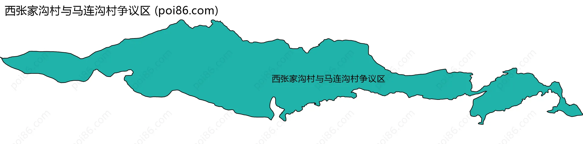 西张家沟村与马连沟村争议区边界地图