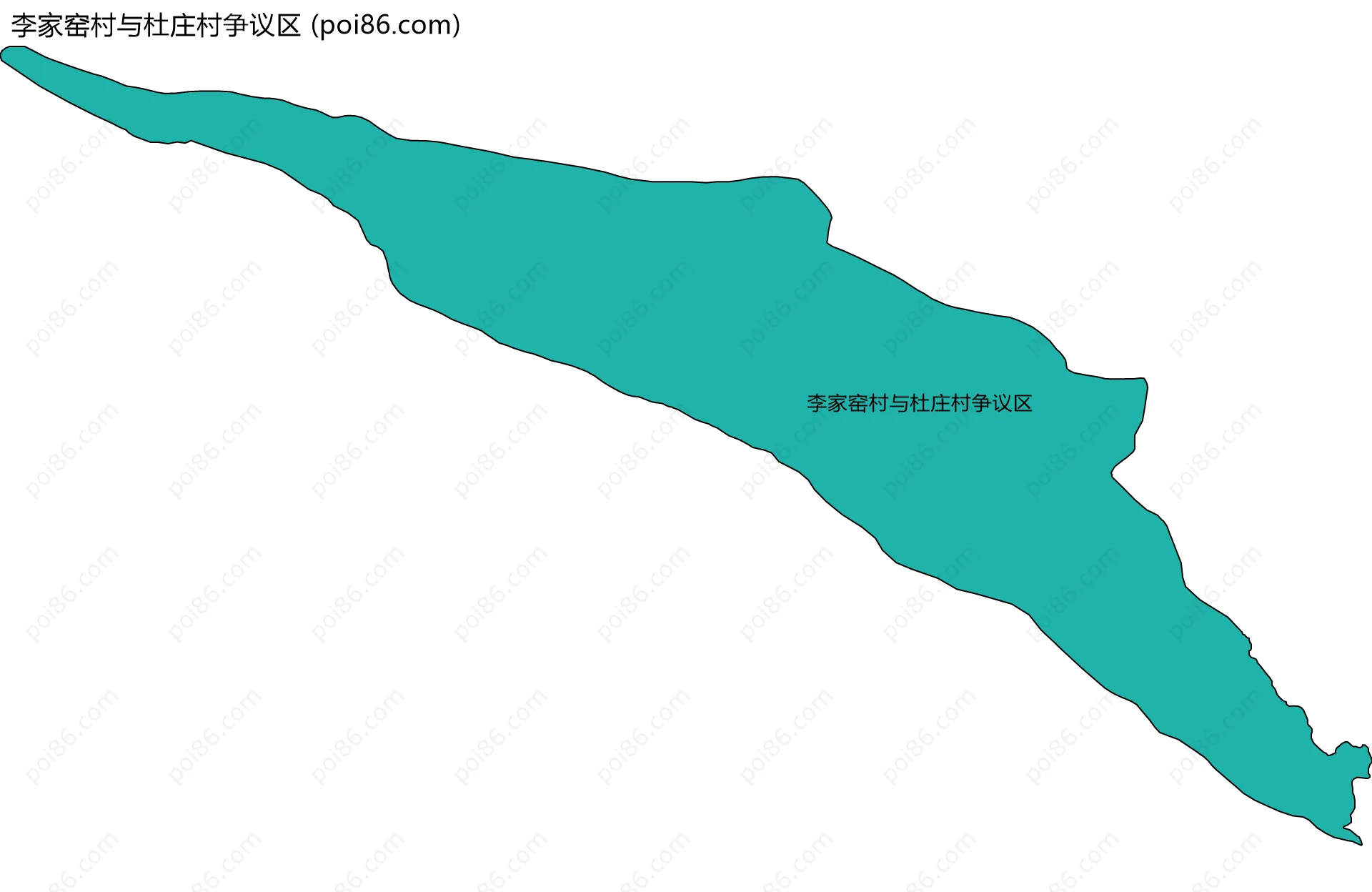 李家窑村与杜庄村争议区边界地图