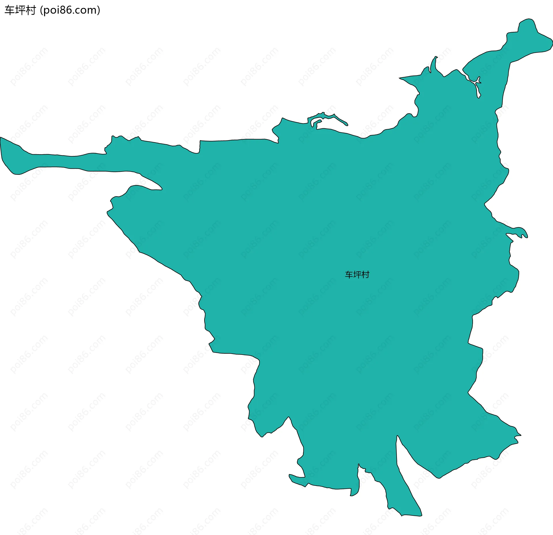 车坪村边界地图