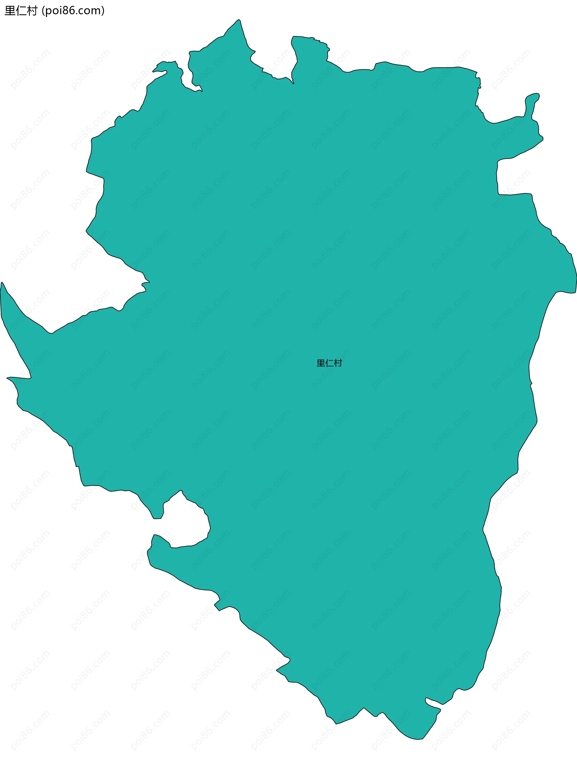 里仁村边界地图