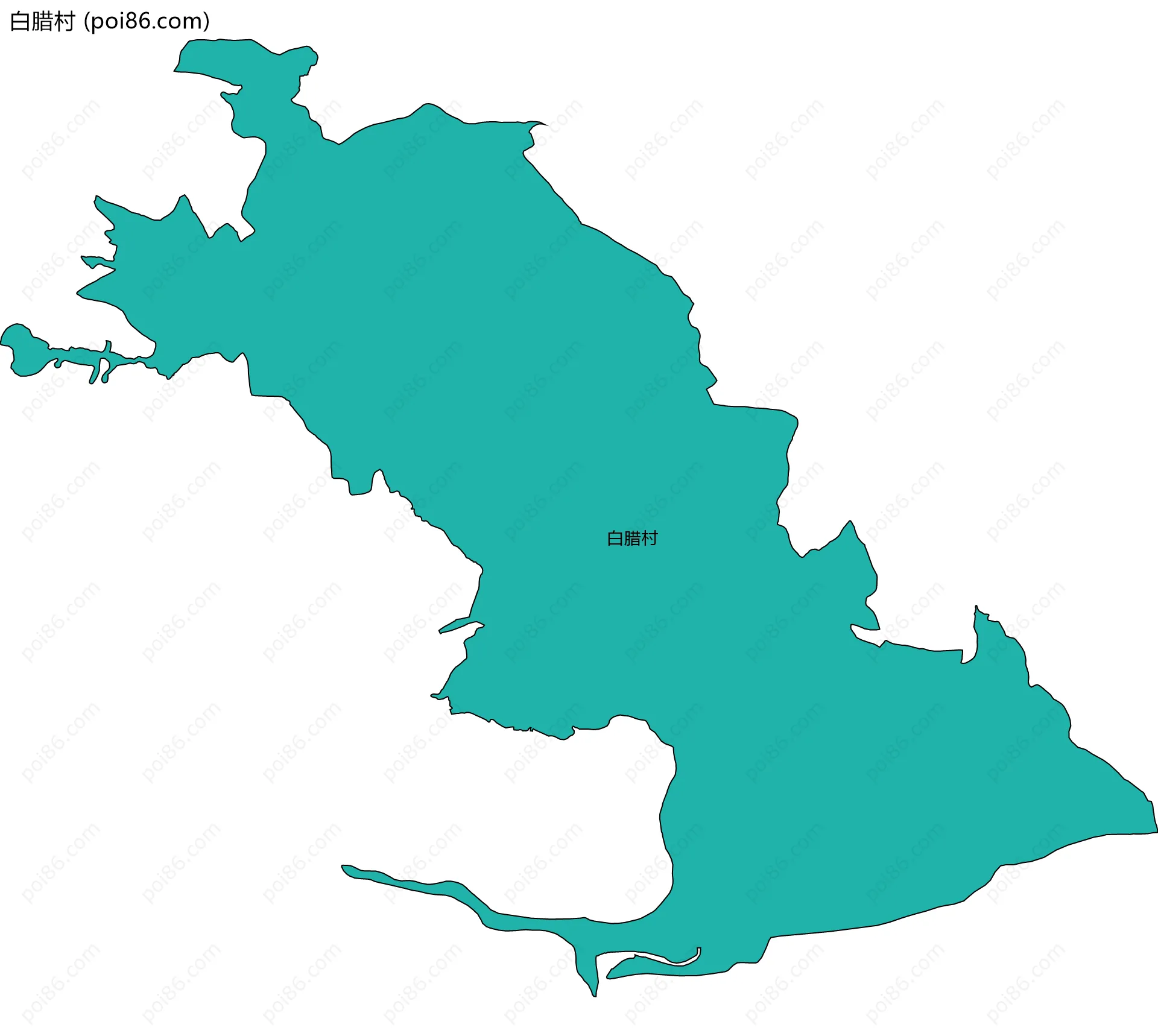 白腊村边界地图