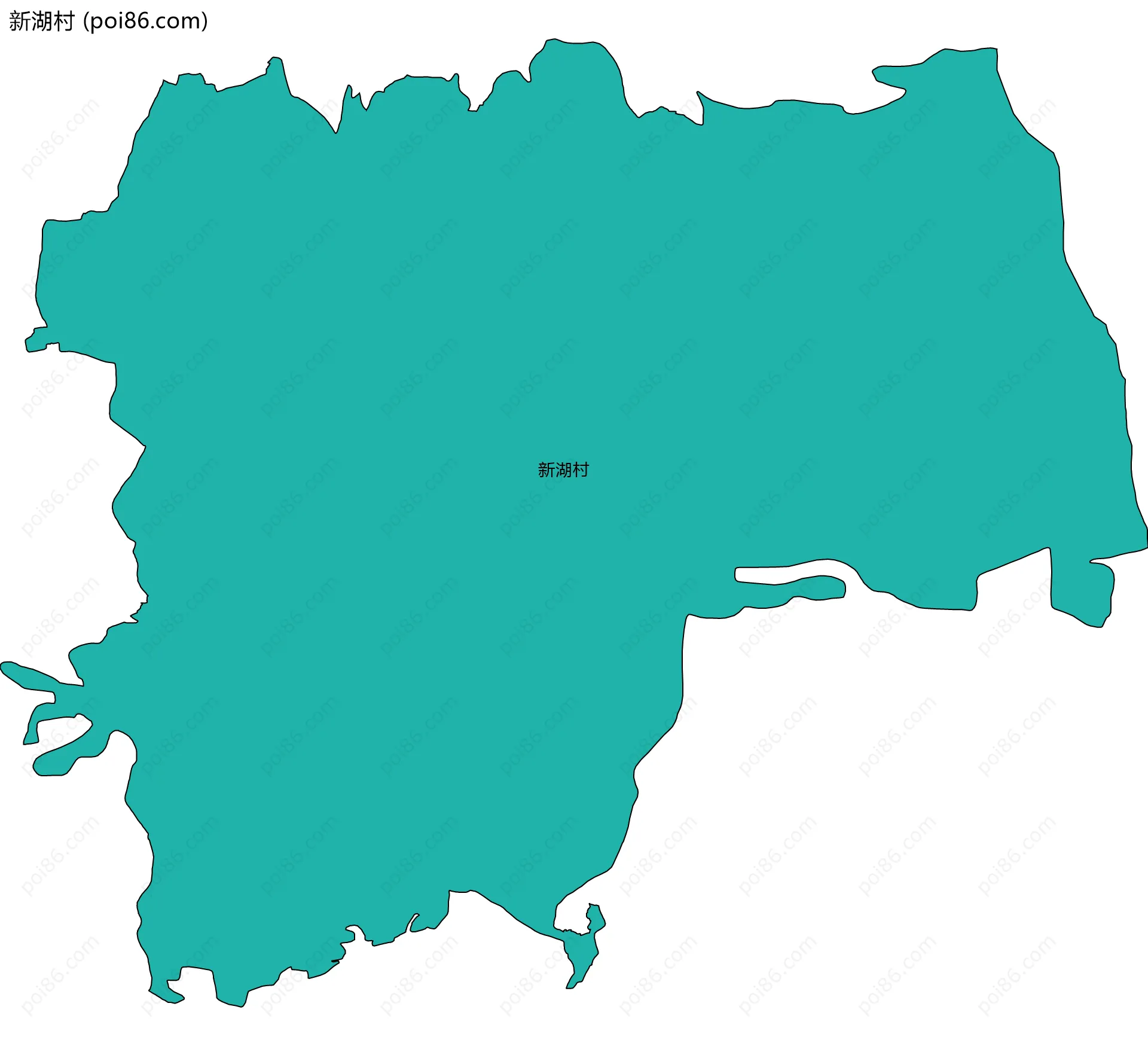新湖村边界地图