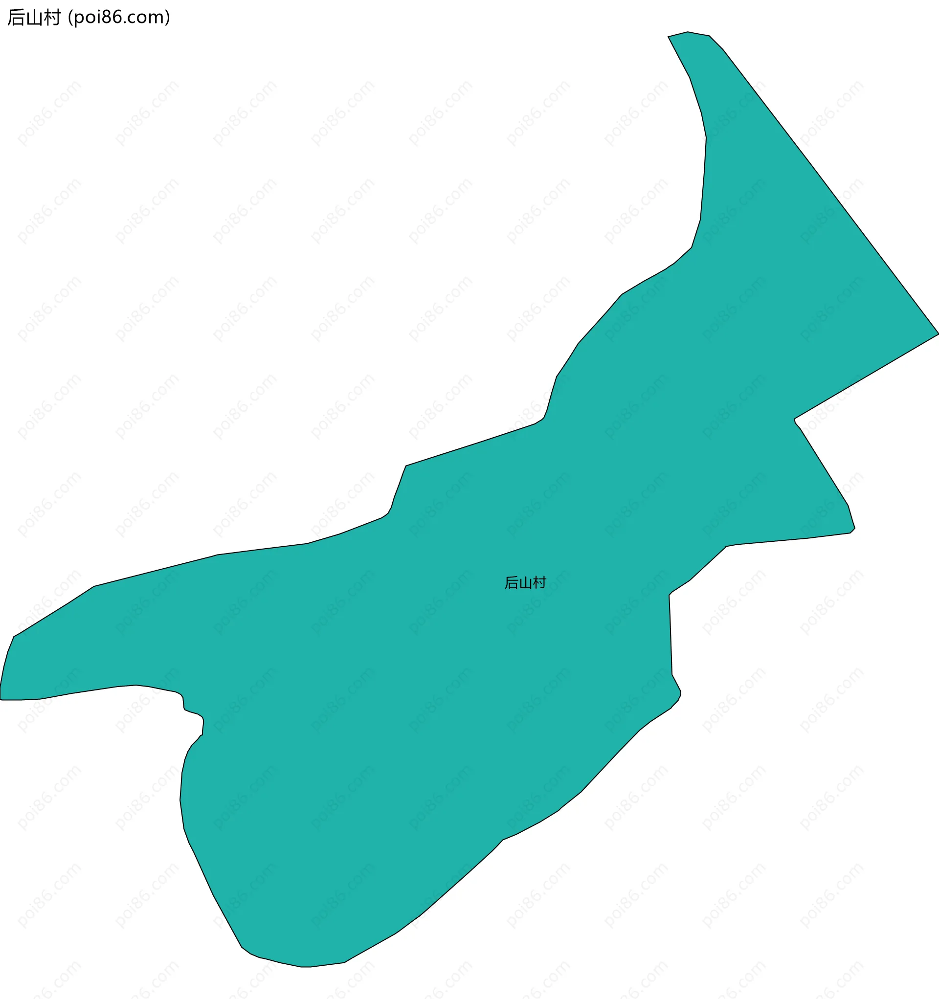 后山村边界地图