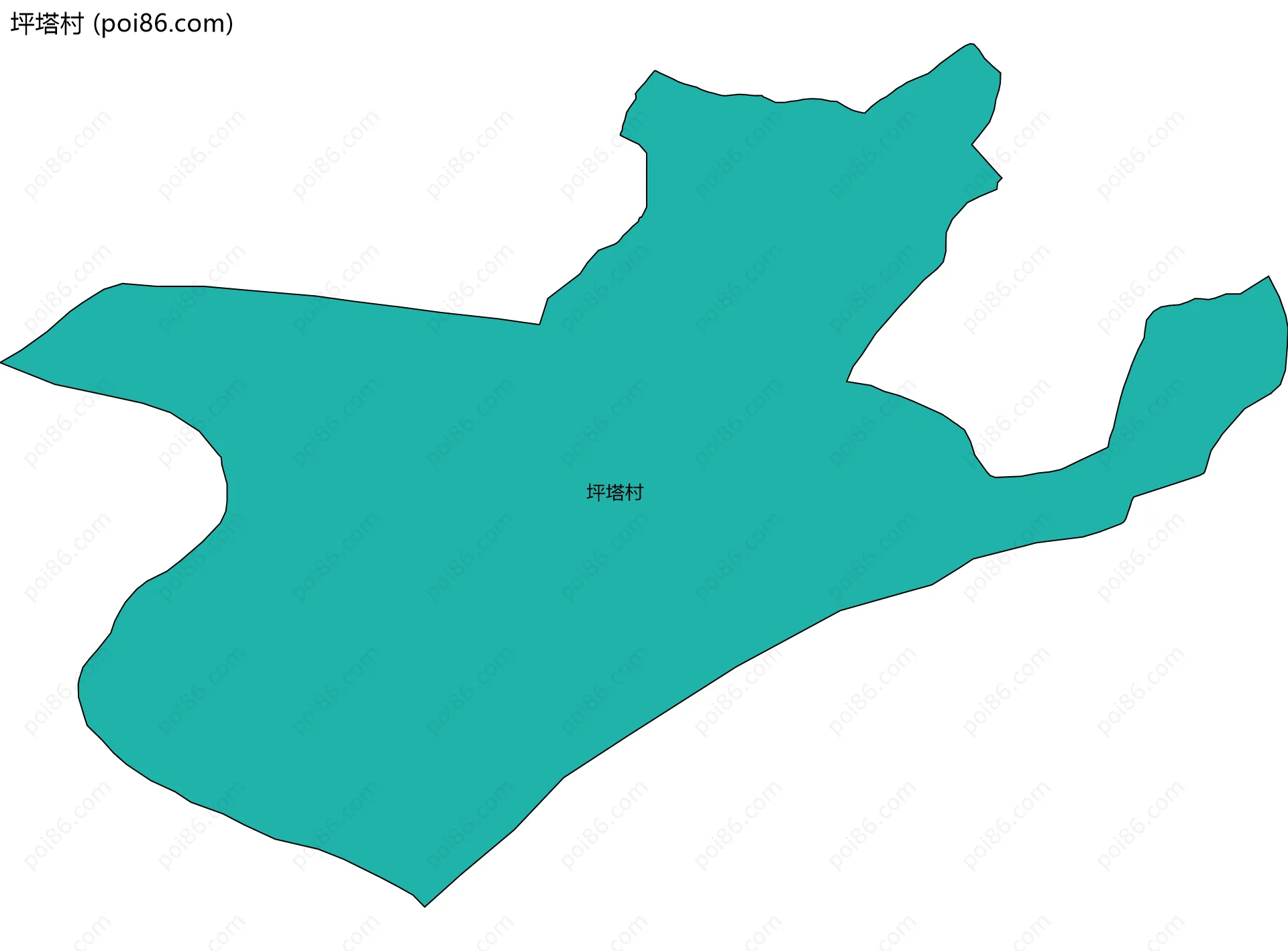 坪塔村边界地图