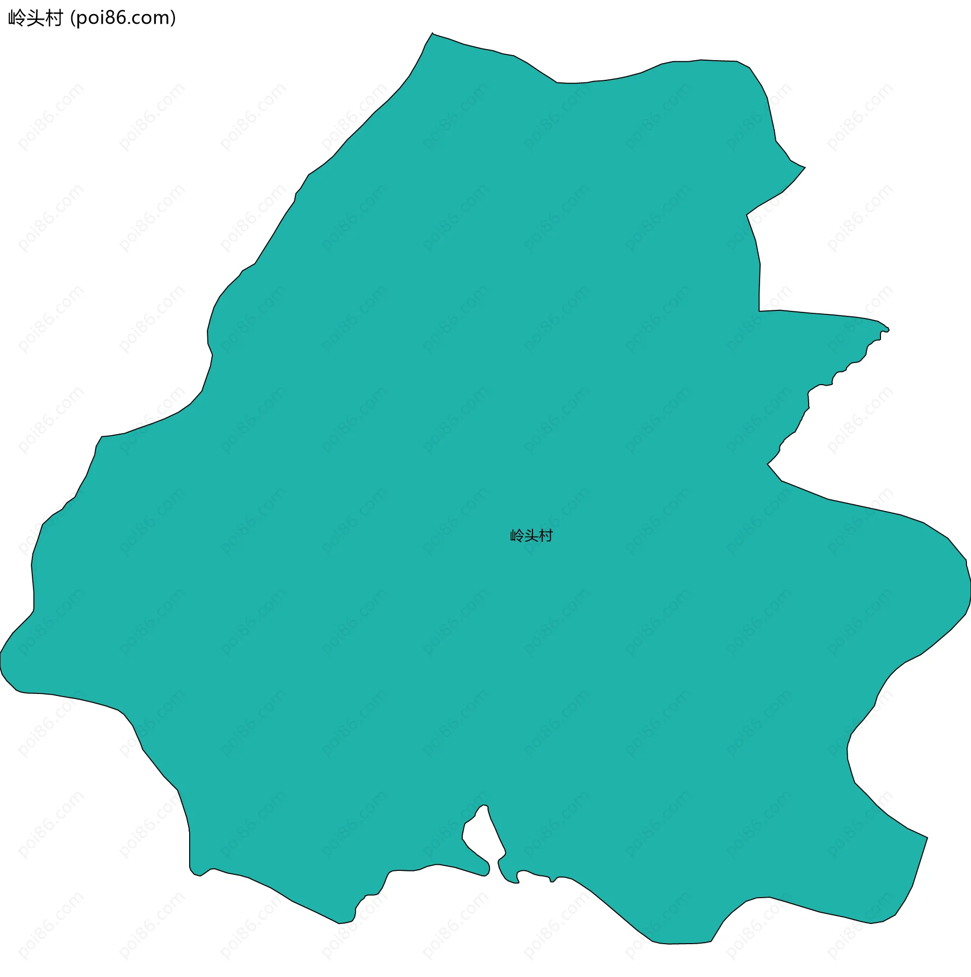 岭头村边界地图