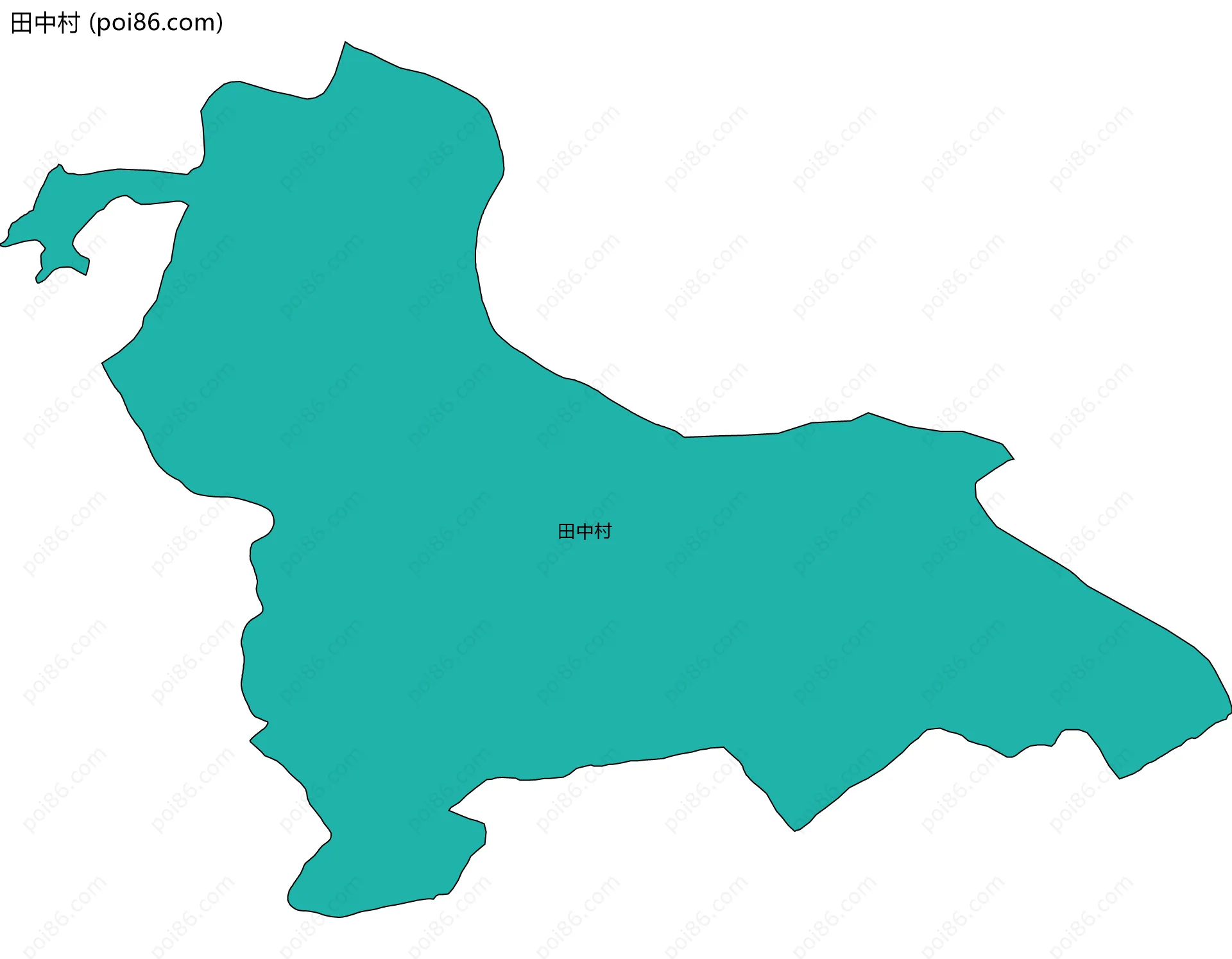 田中村边界地图