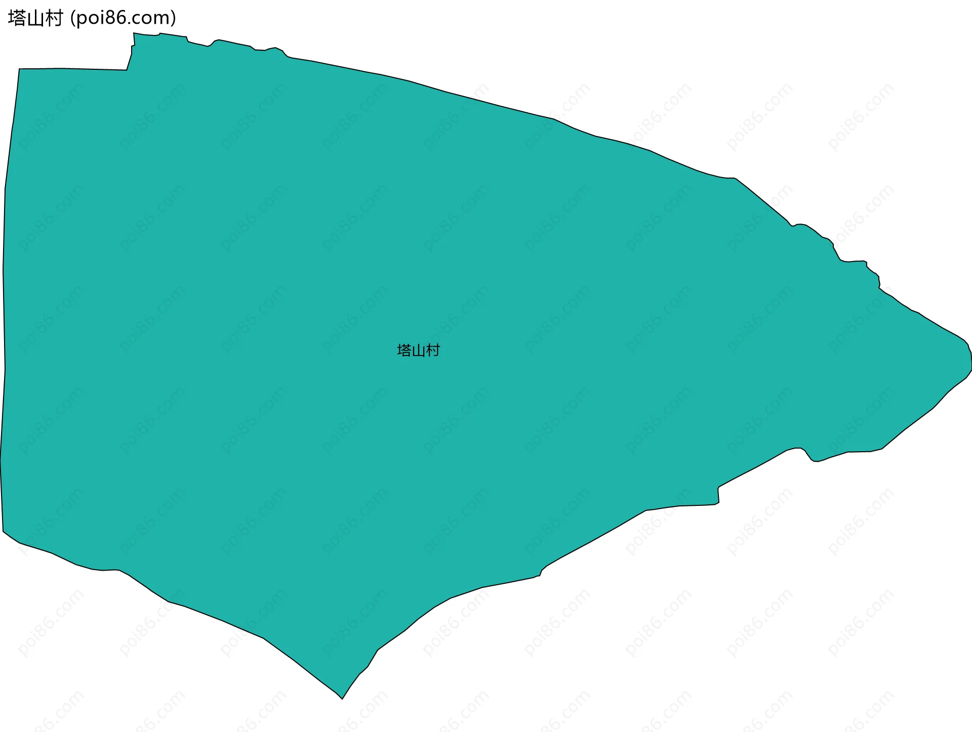 塔山村边界地图