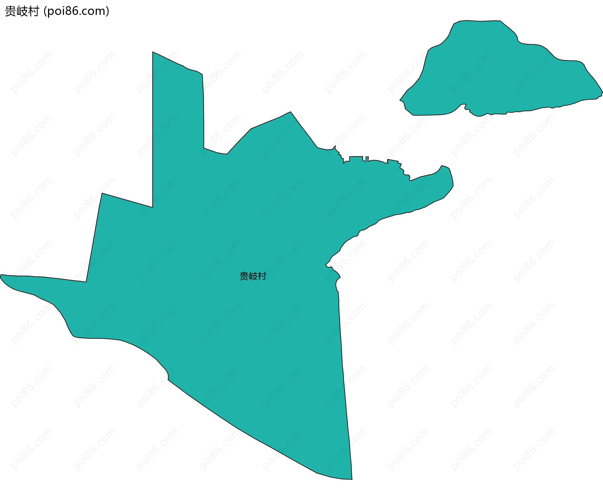 贵岐村边界地图