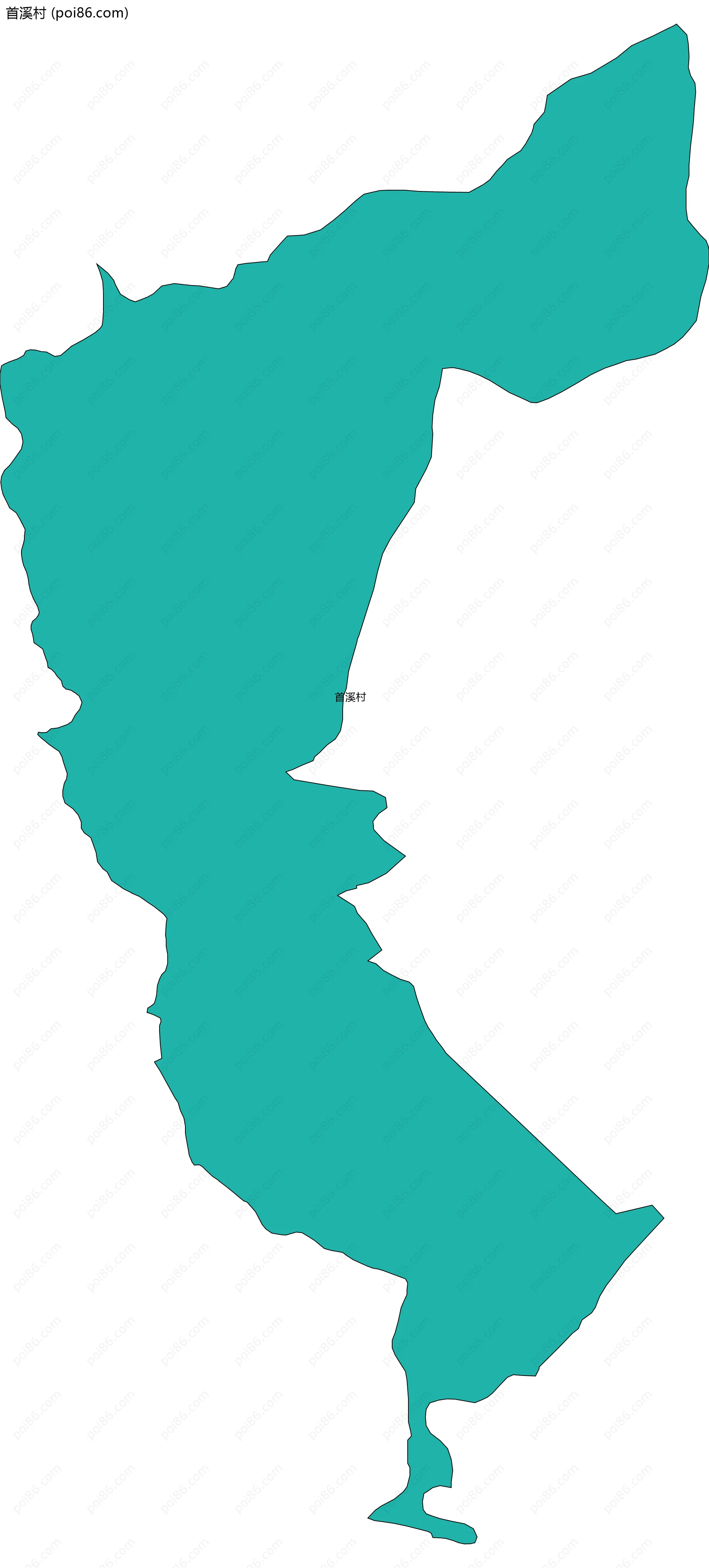 首溪村边界地图