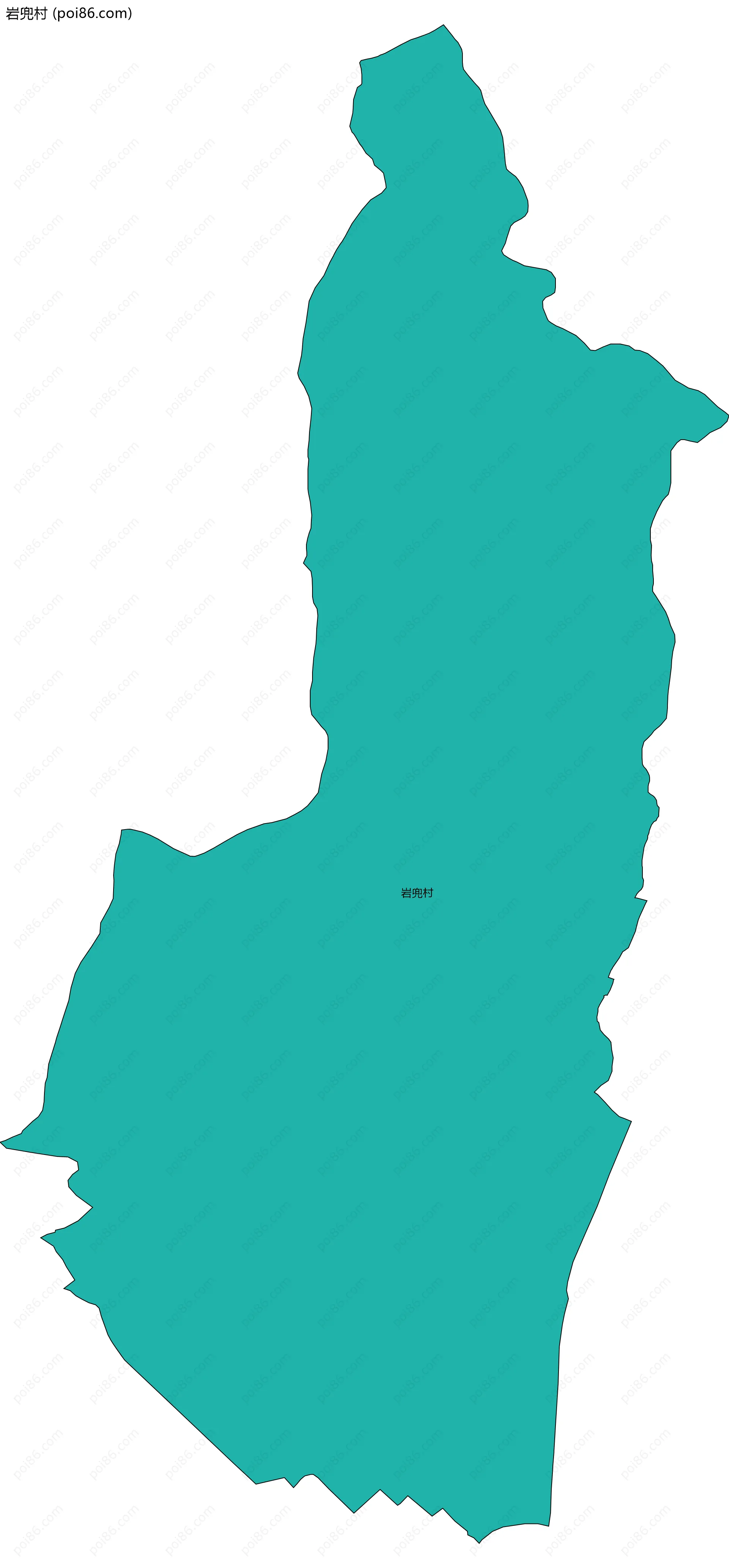 岩兜村边界地图