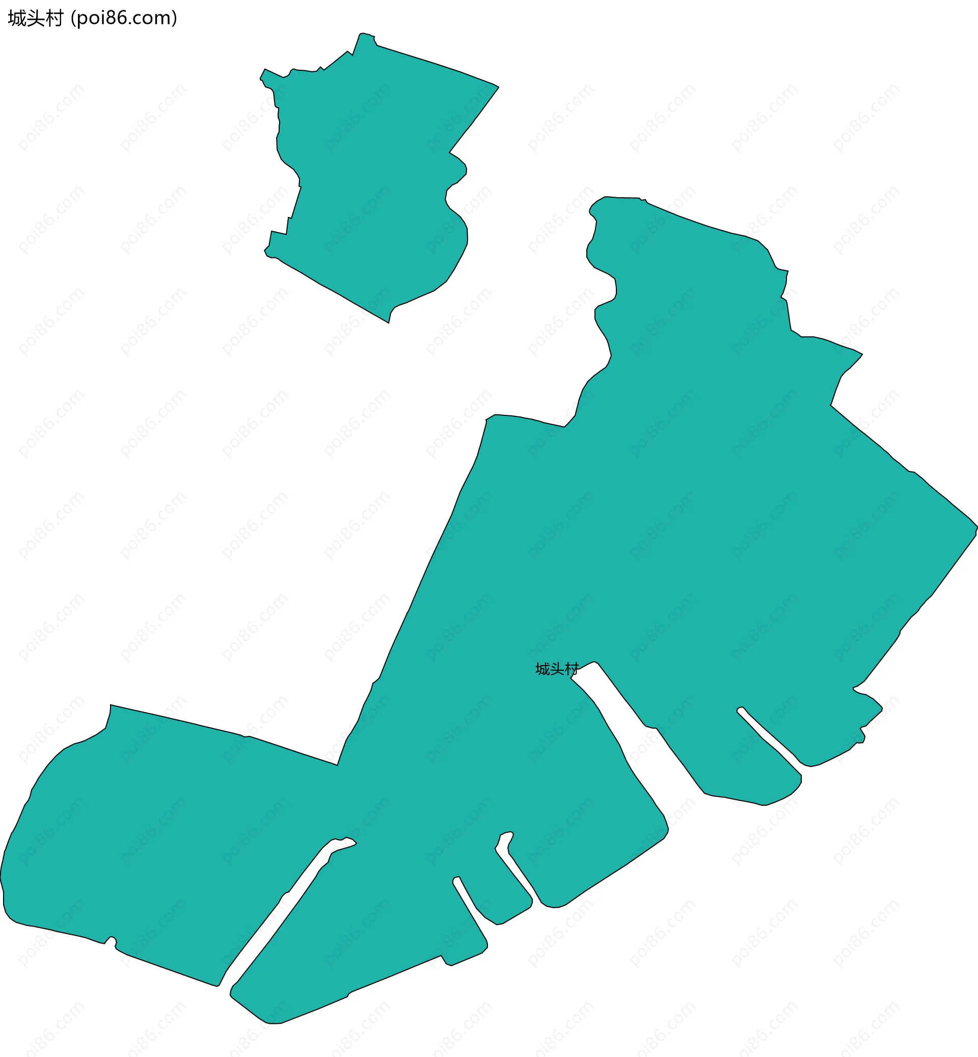 城头村边界地图