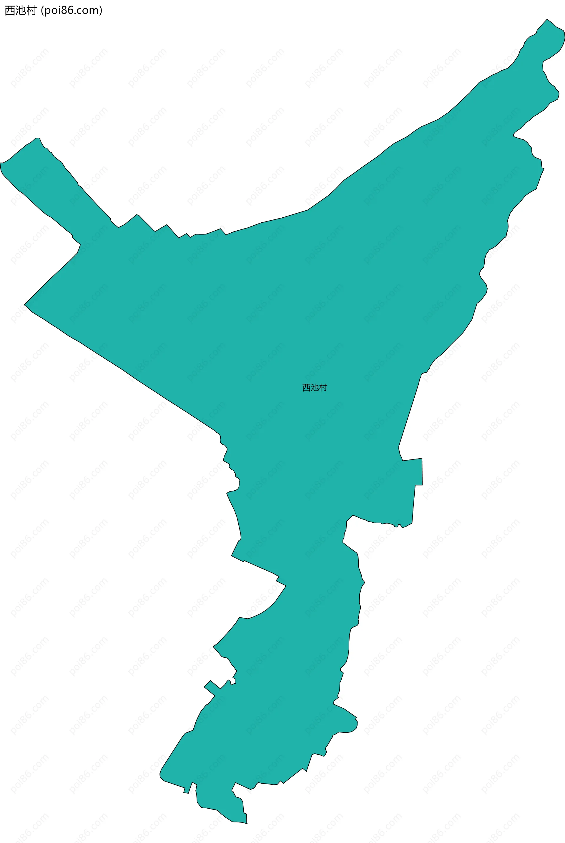 西池村边界地图
