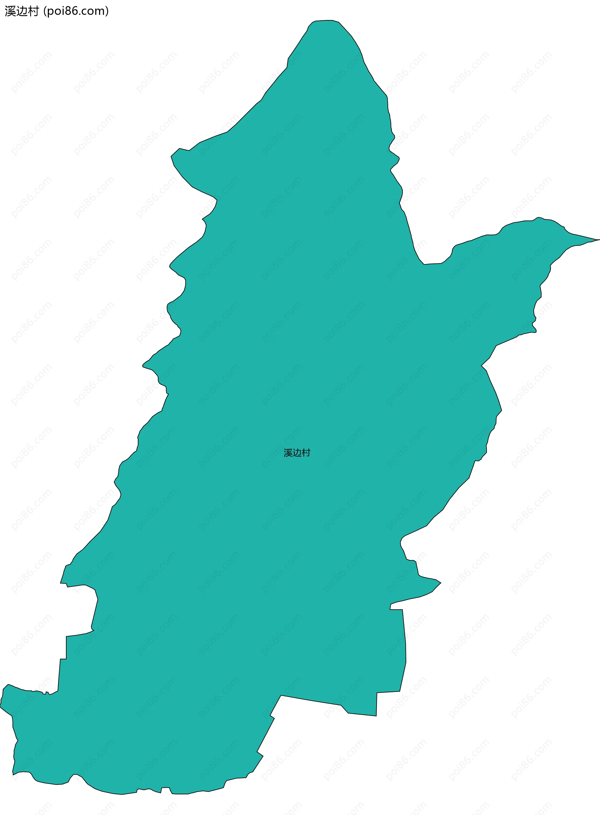 溪边村边界地图
