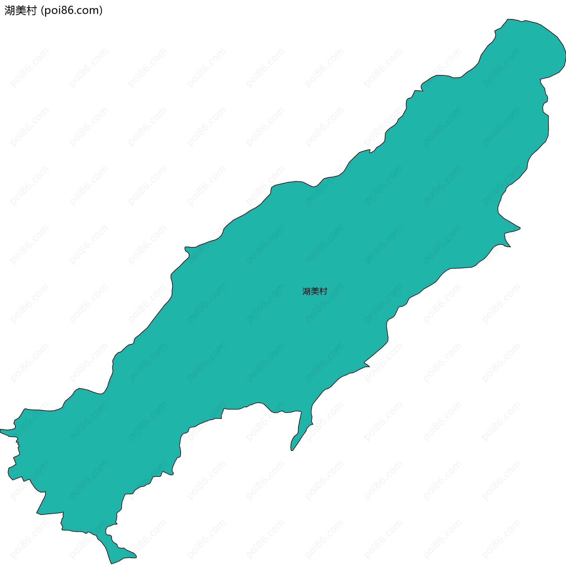 湖美村边界地图