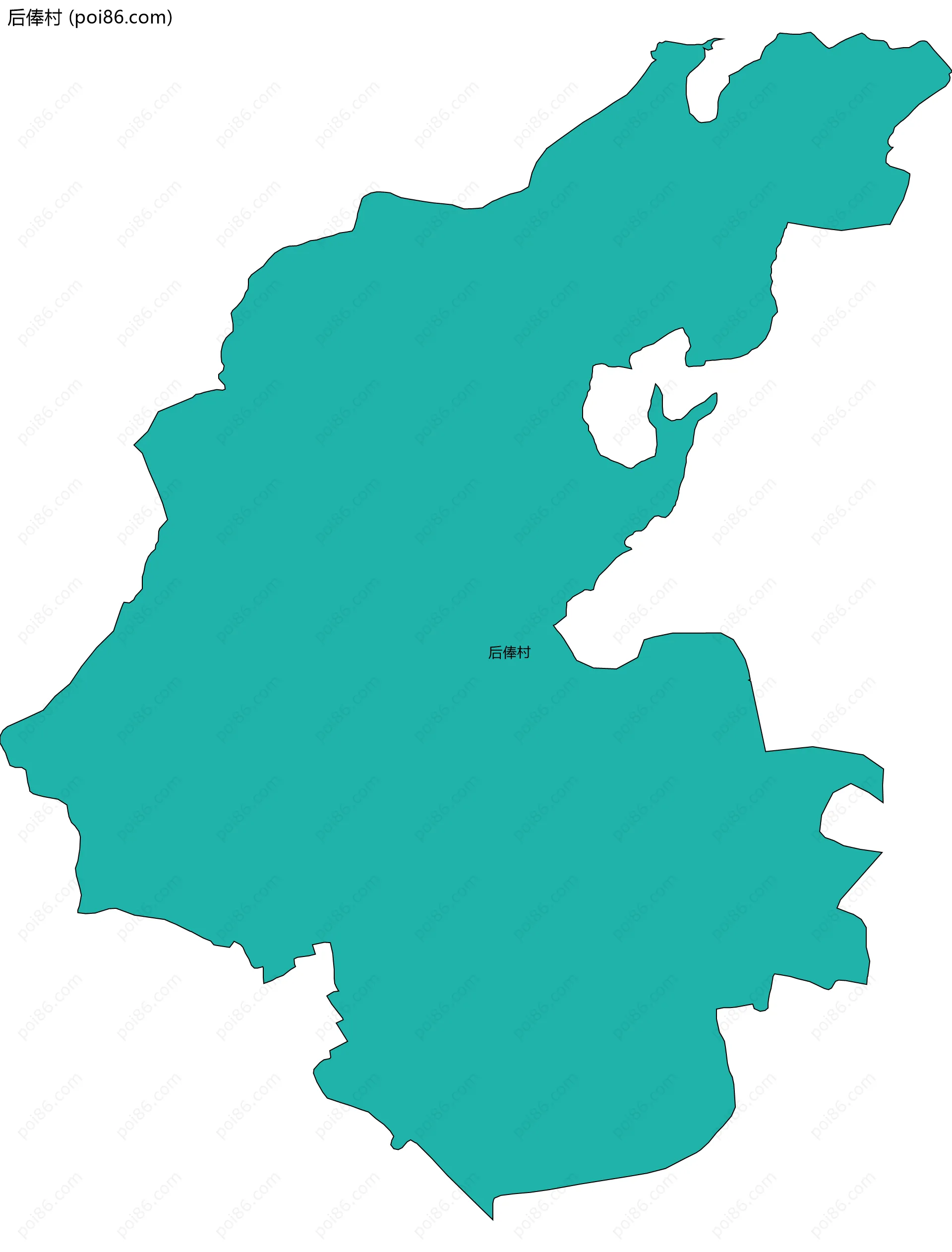 后俸村边界地图