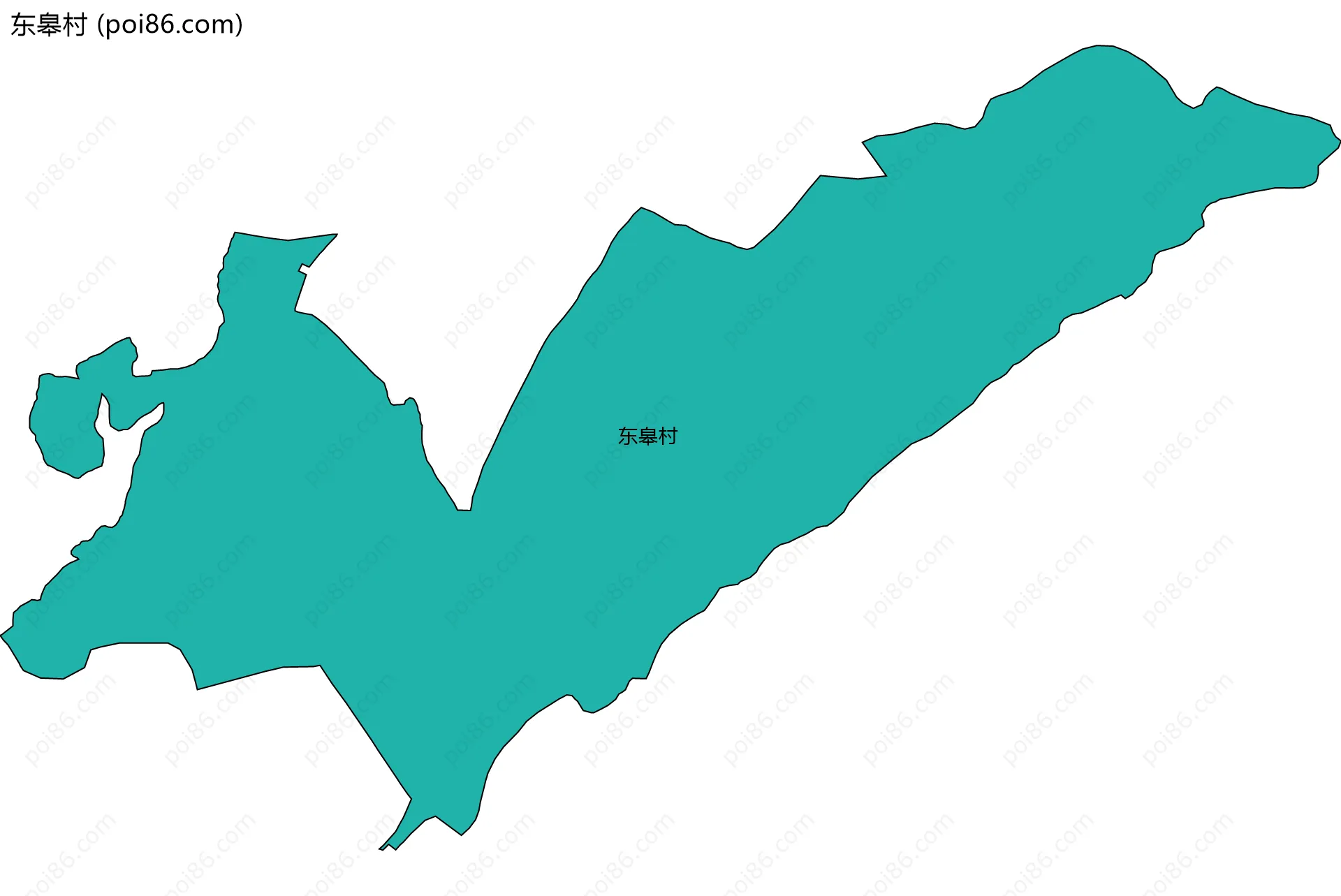东皋村边界地图
