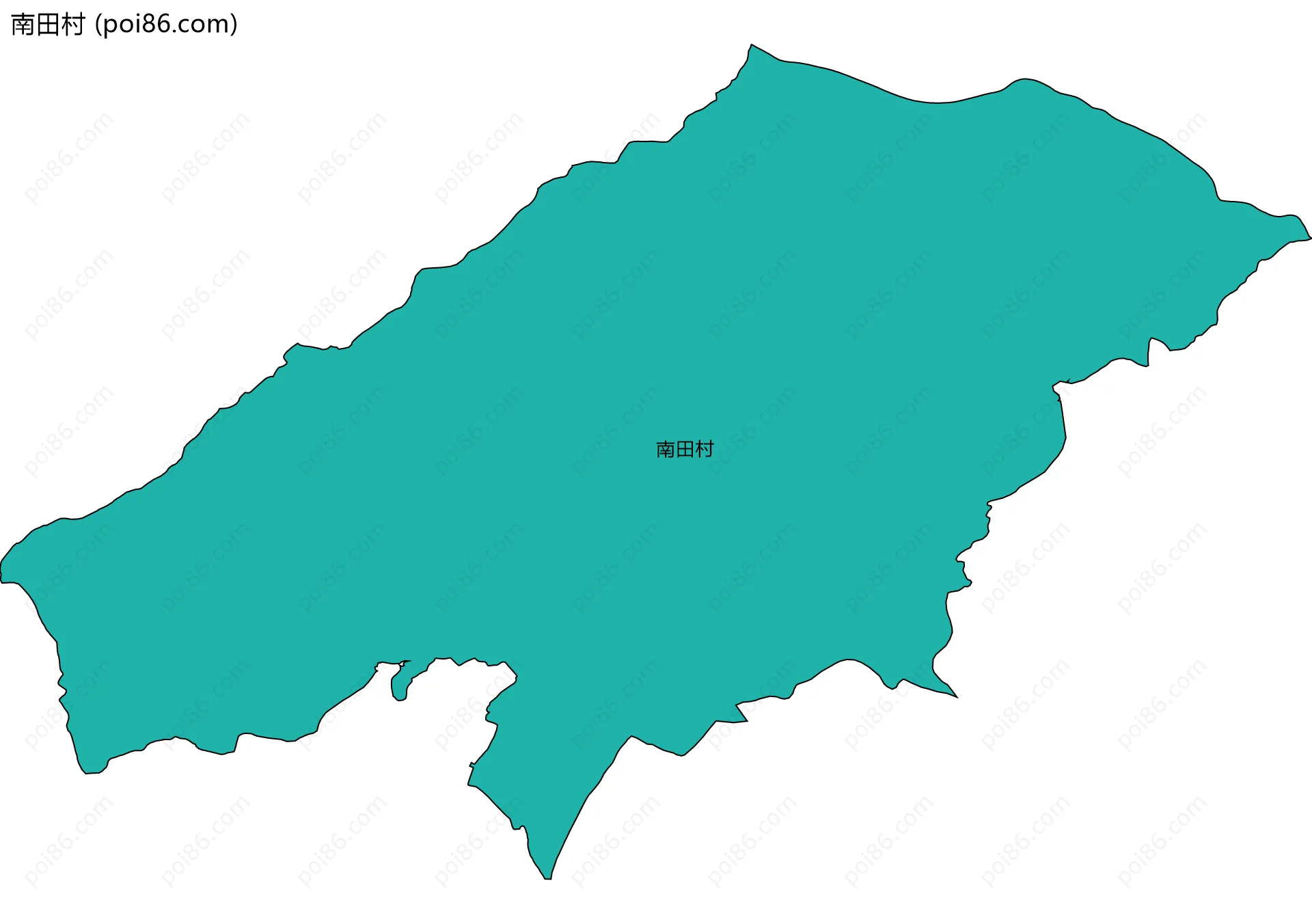 南田村边界地图