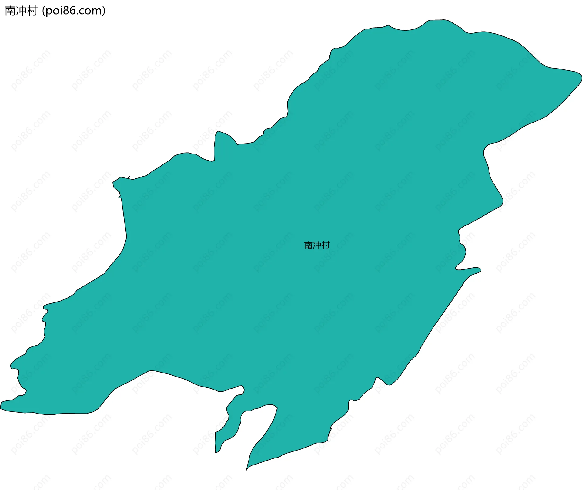 南冲村边界地图