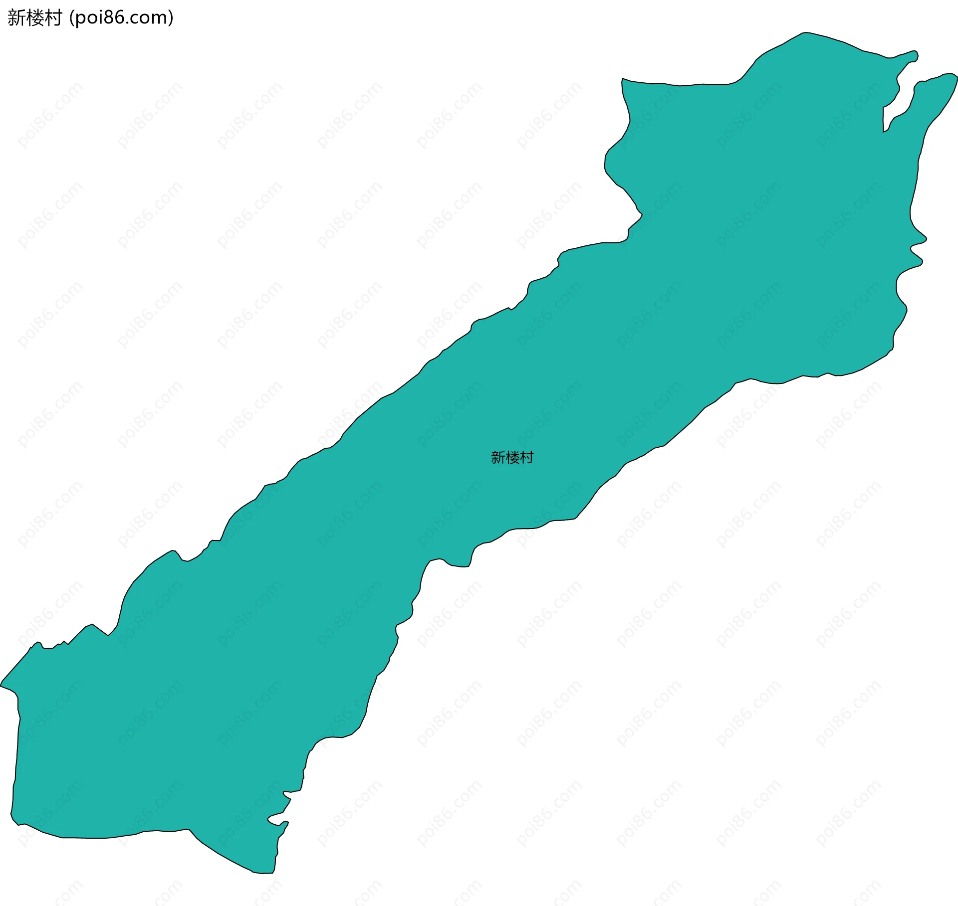 新楼村边界地图