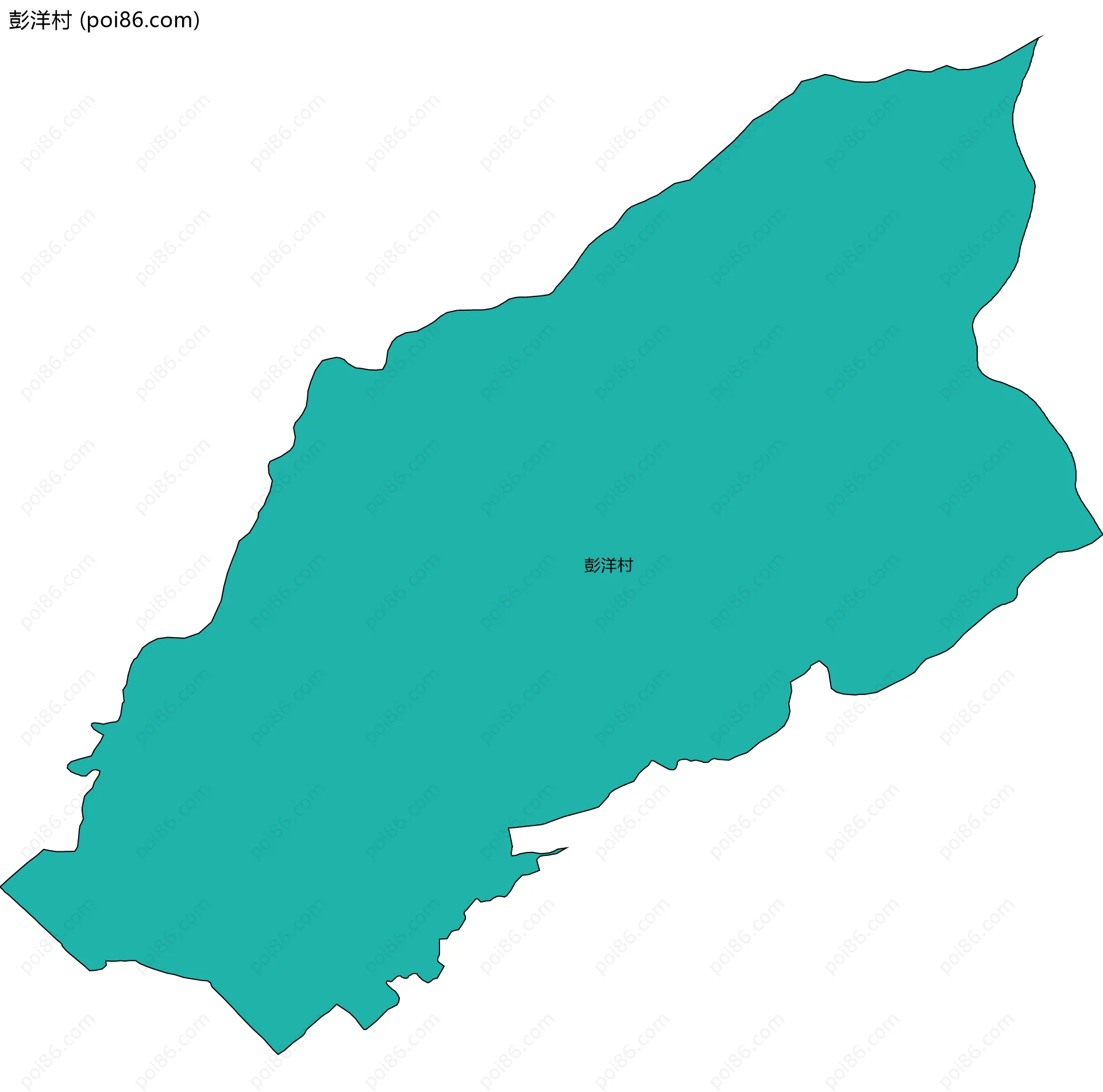 彭洋村边界地图