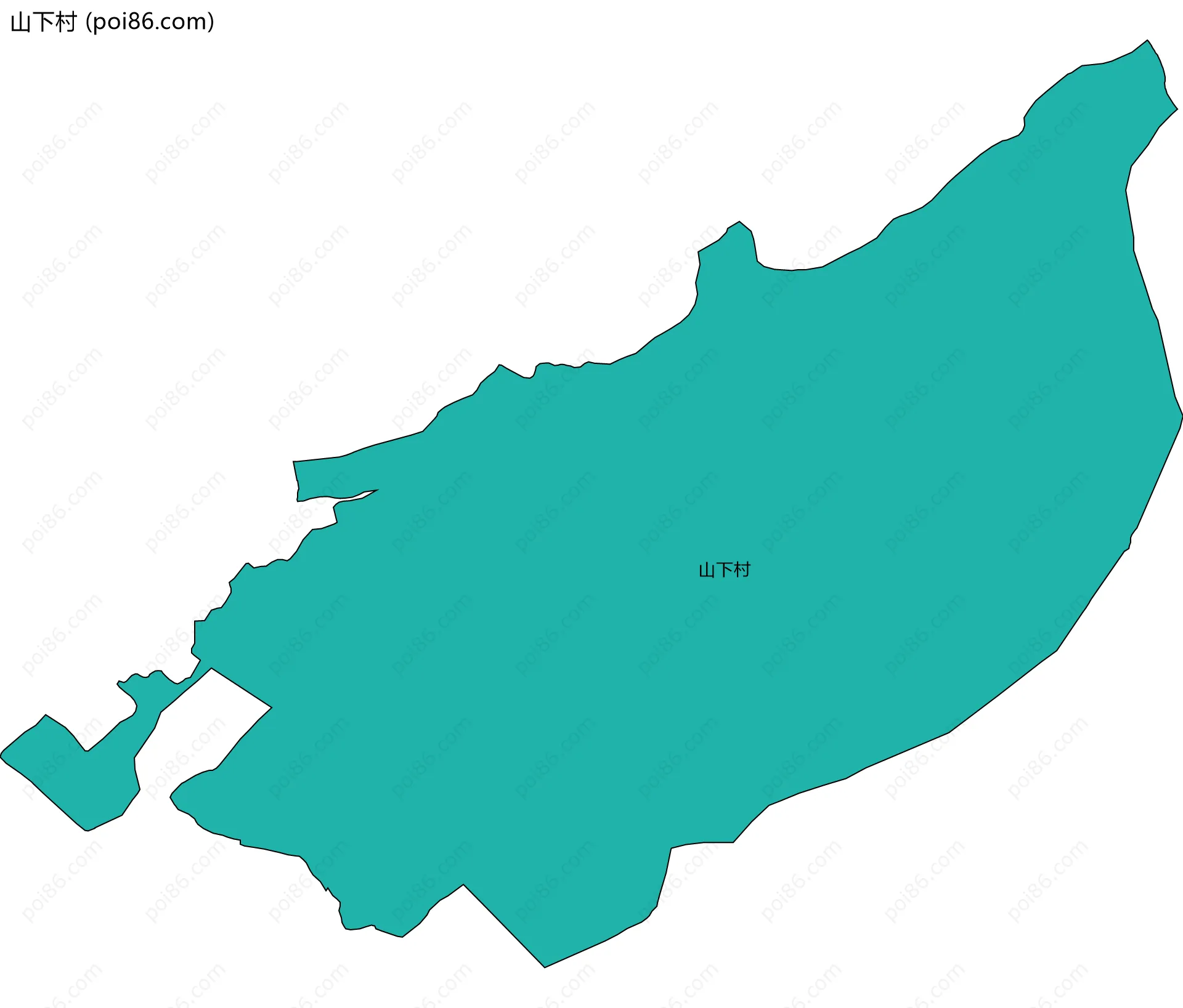 山下村边界地图