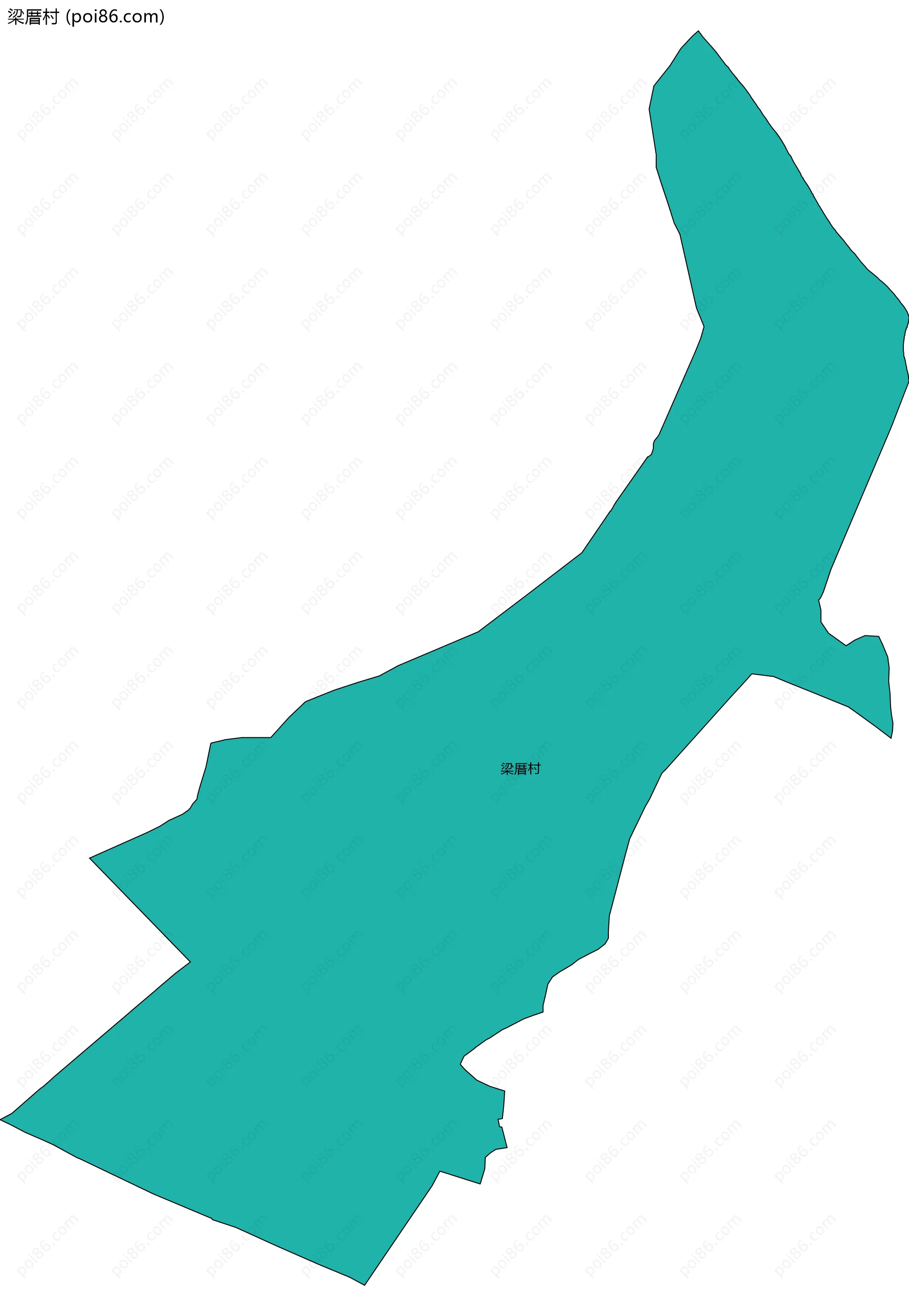 梁厝村边界地图