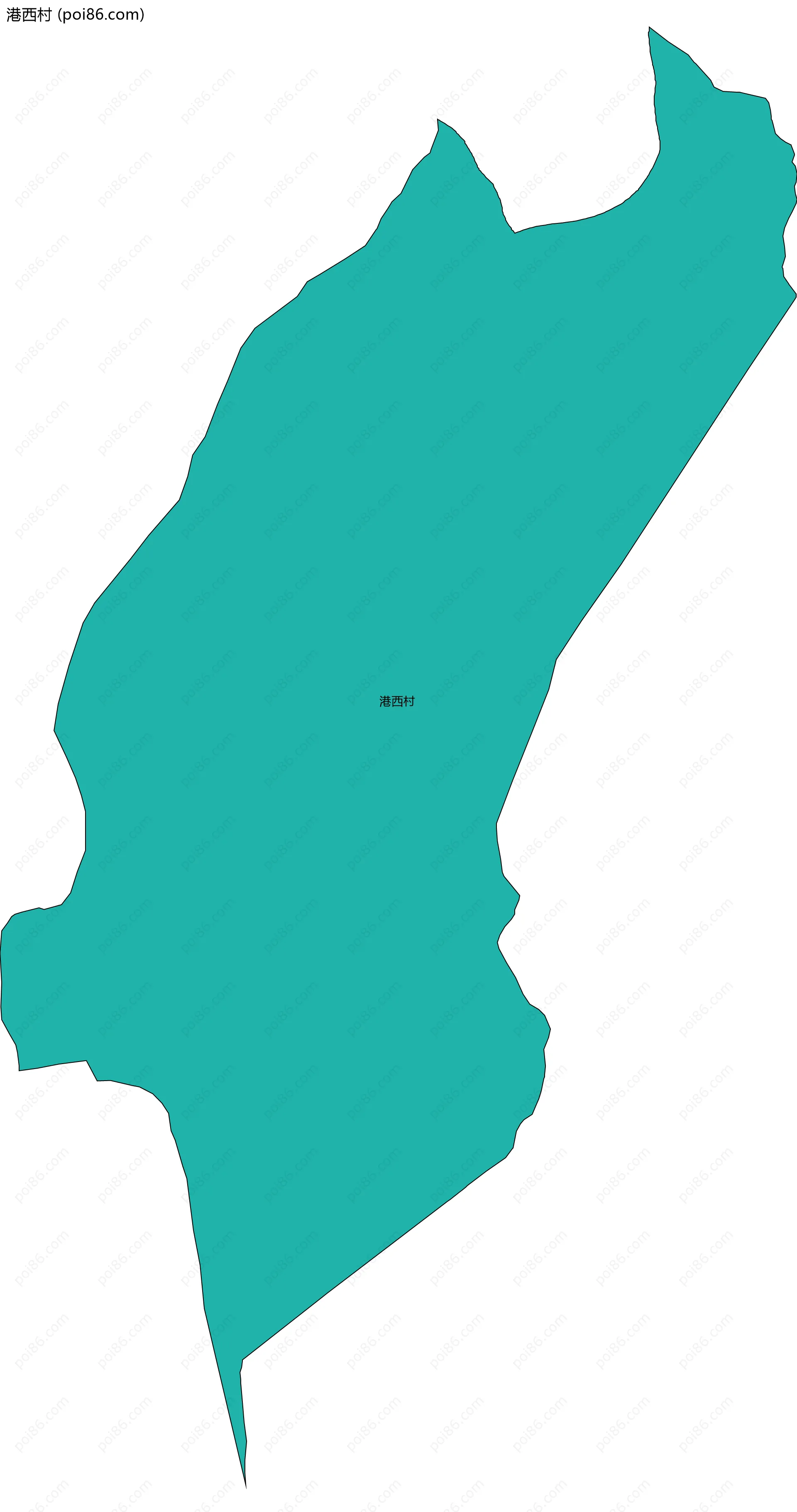 港西村边界地图