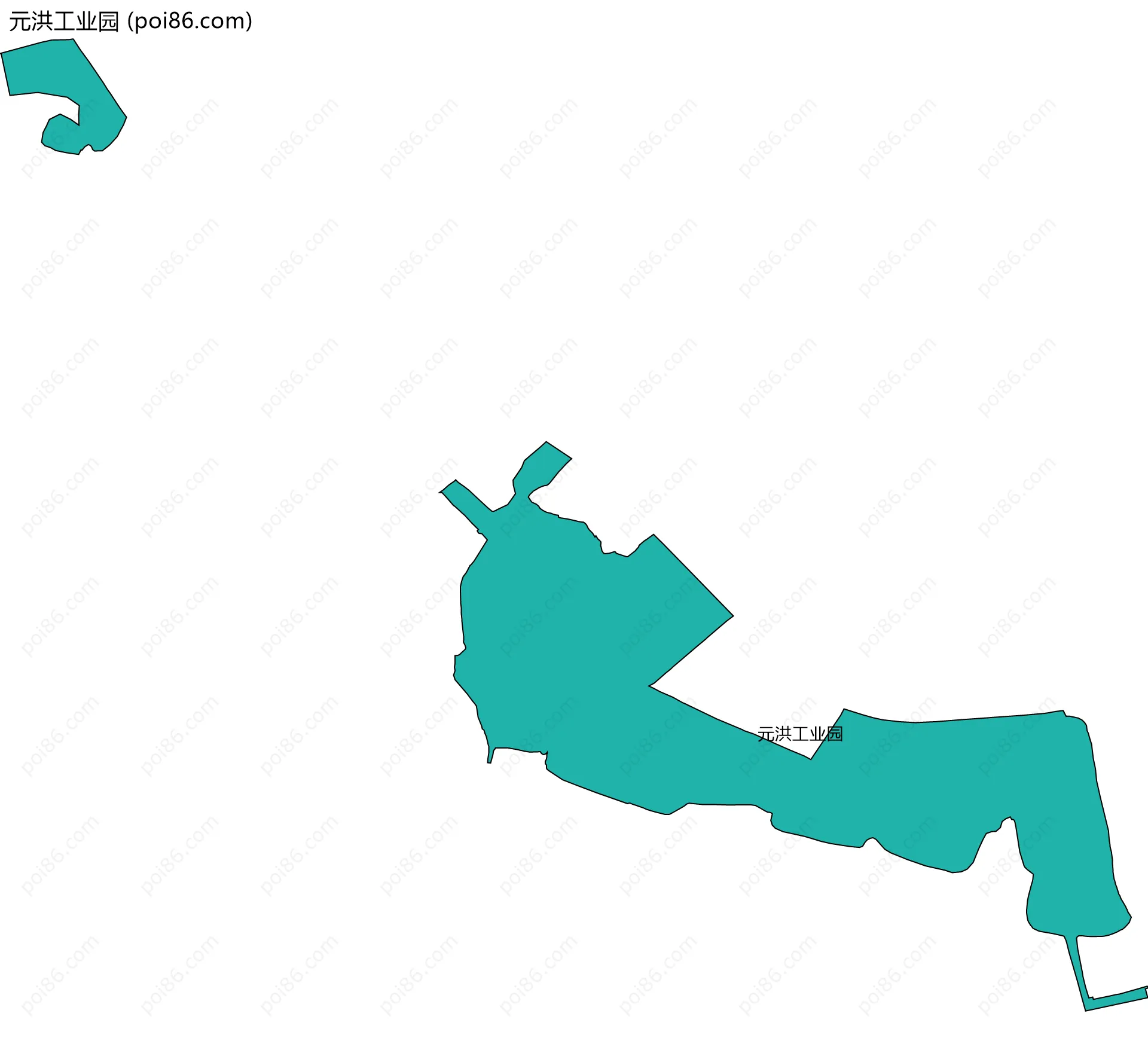 元洪工业园边界地图