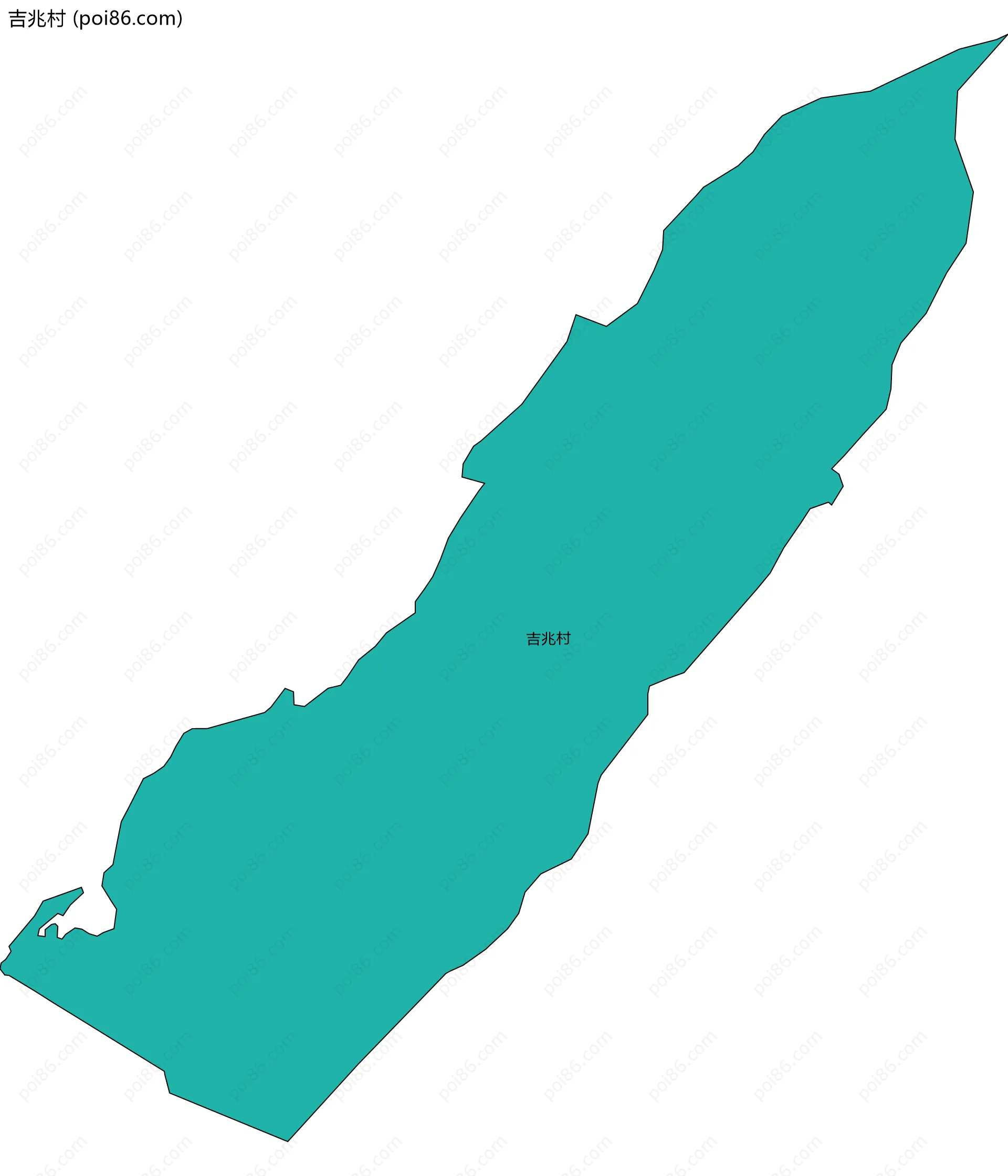 吉兆村边界地图