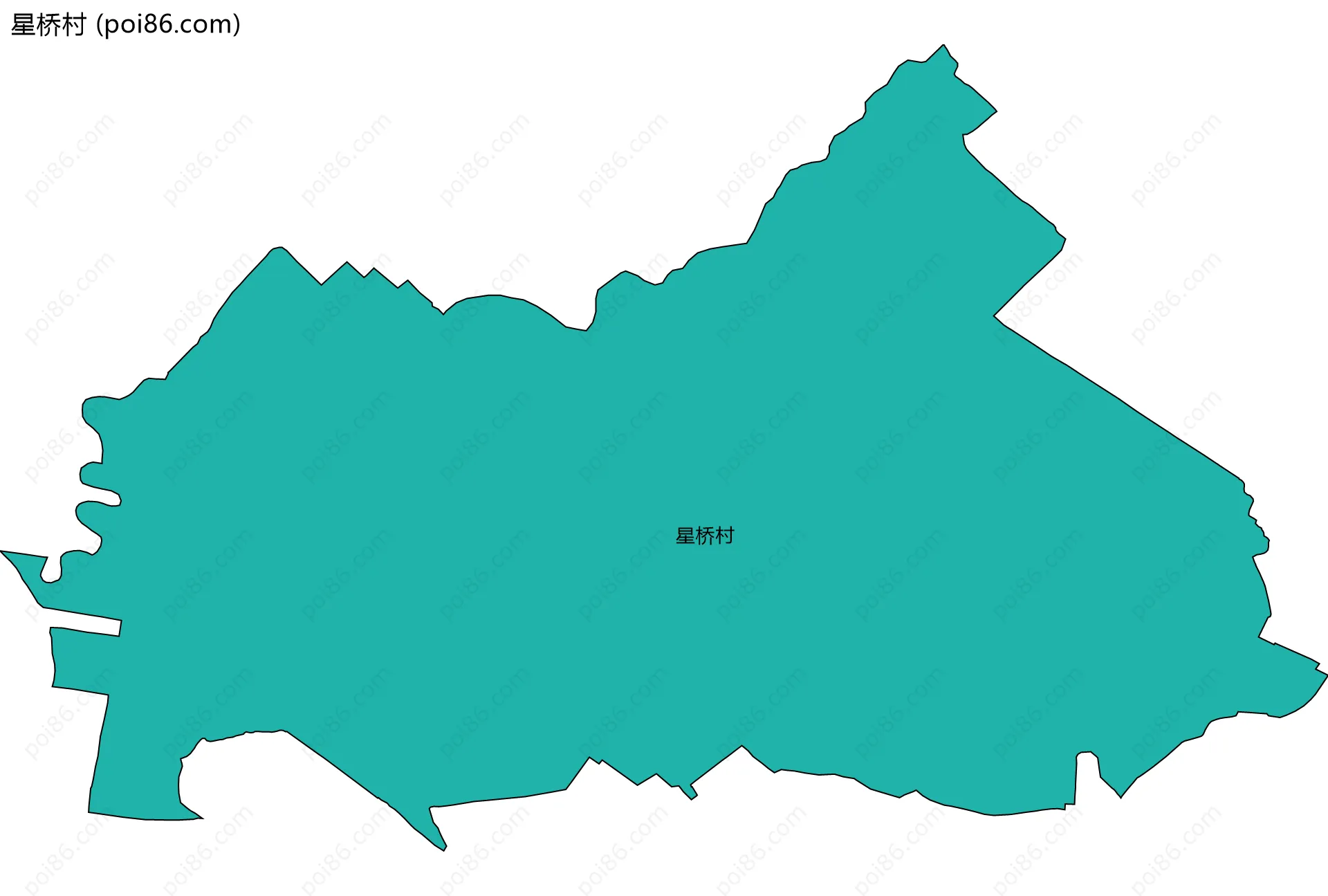星桥村边界地图