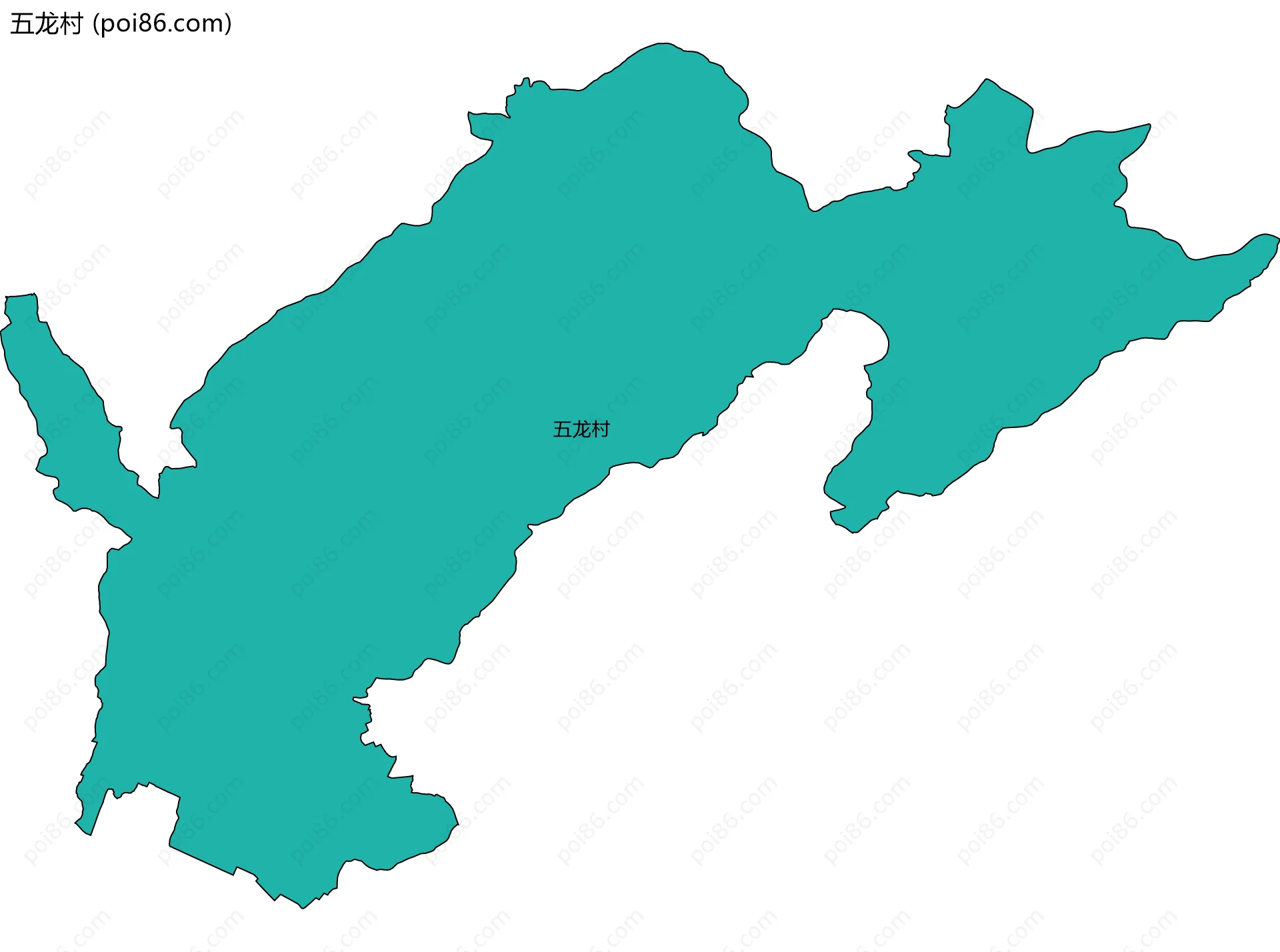 五龙村边界地图