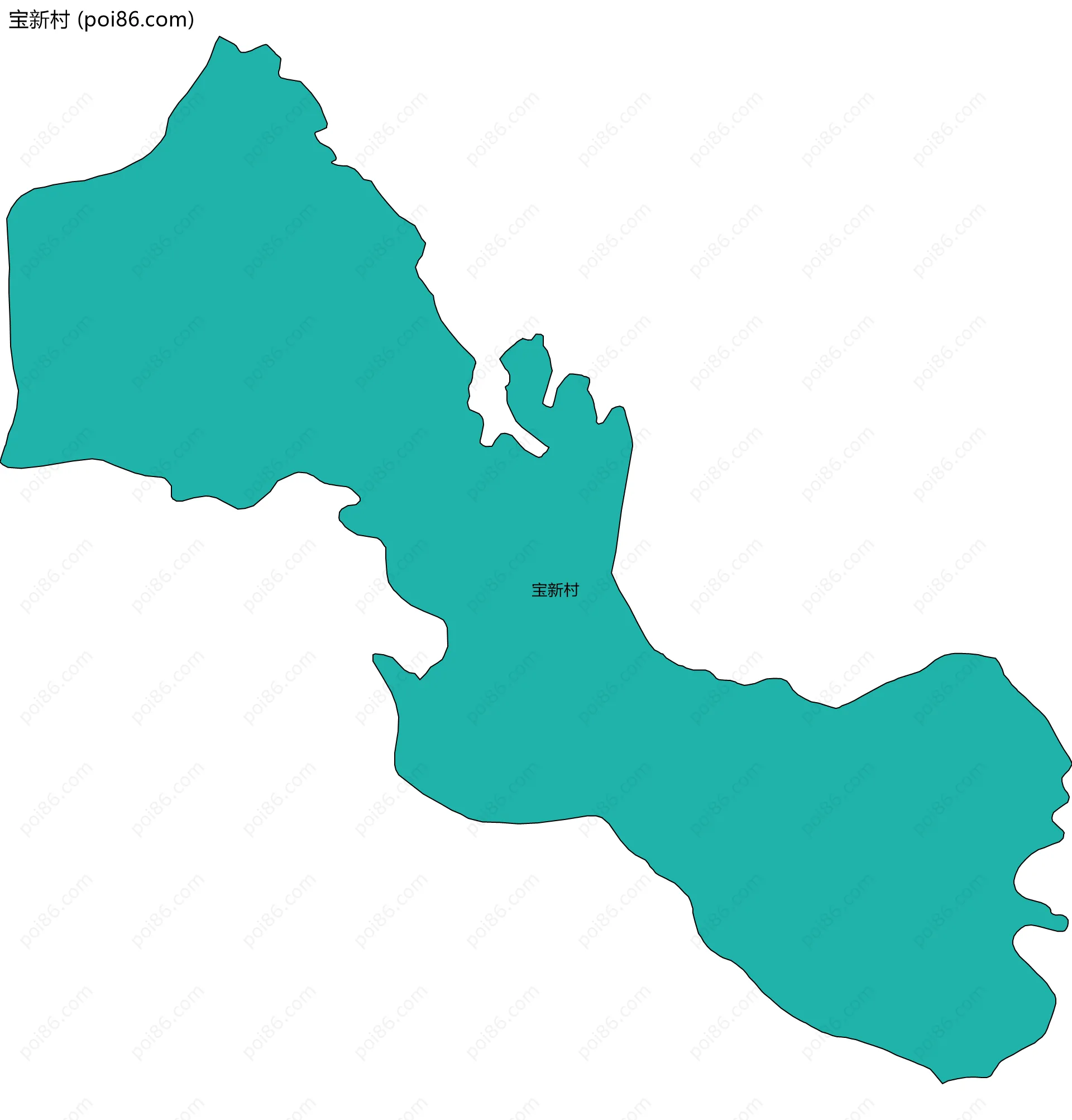 宝新村边界地图