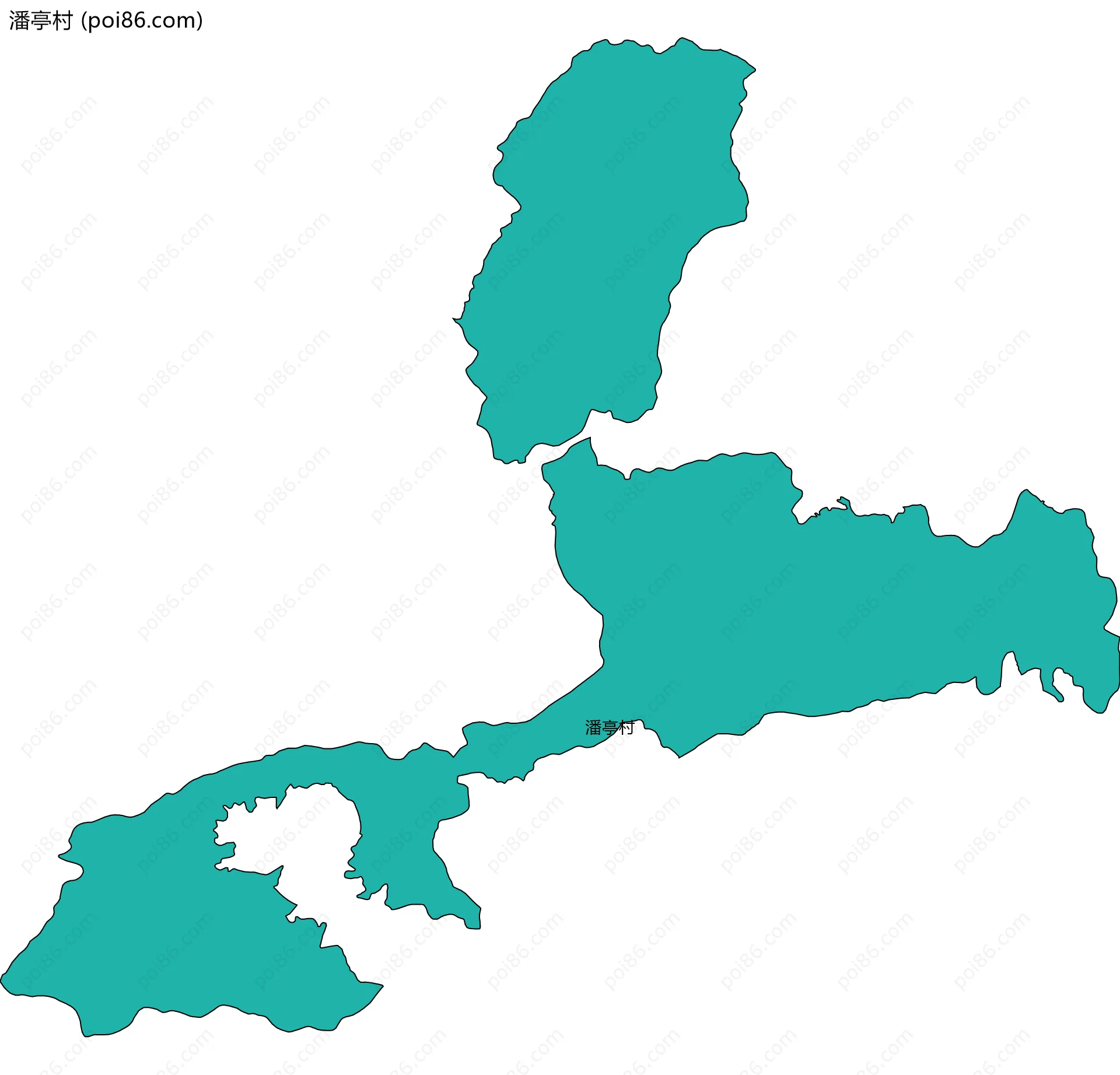 潘亭村边界地图