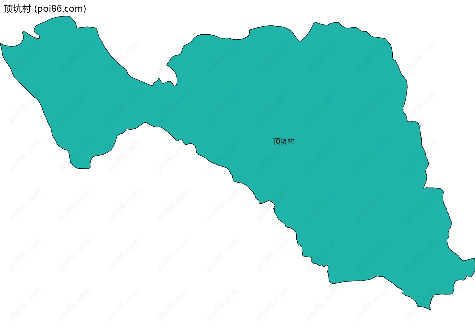 顶坑村边界地图