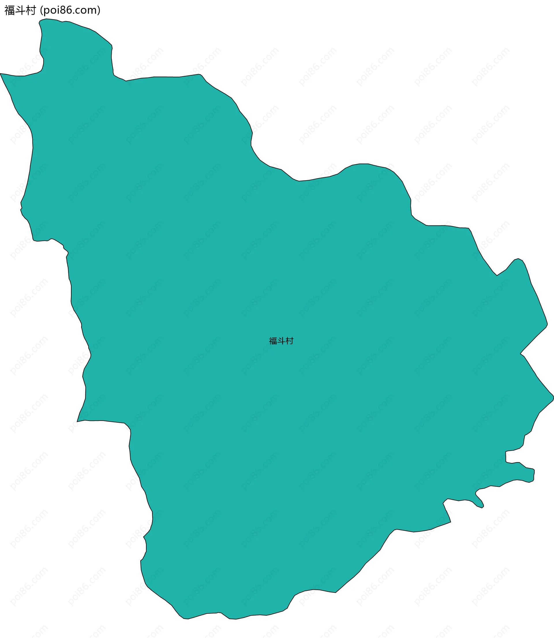 福斗村边界地图