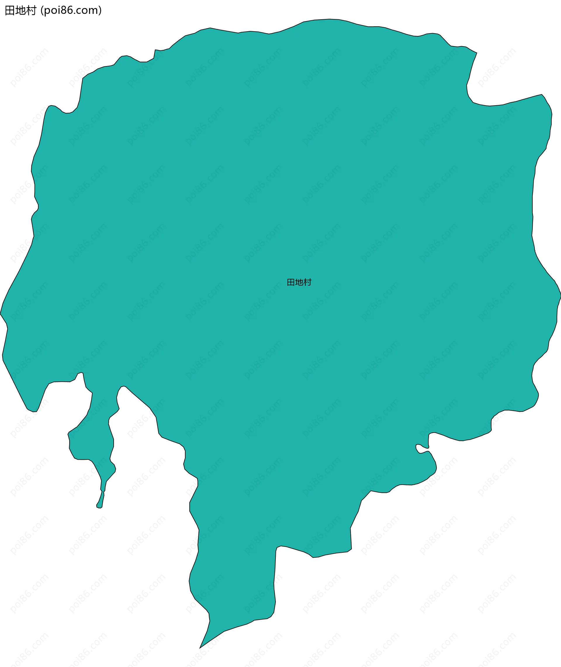 田地村边界地图