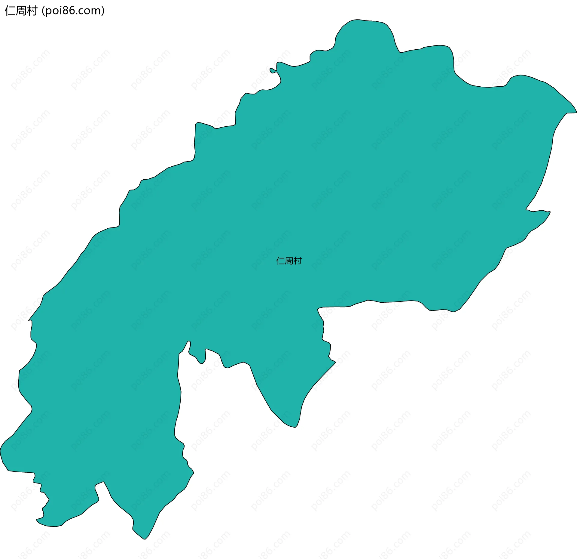 仁周村边界地图