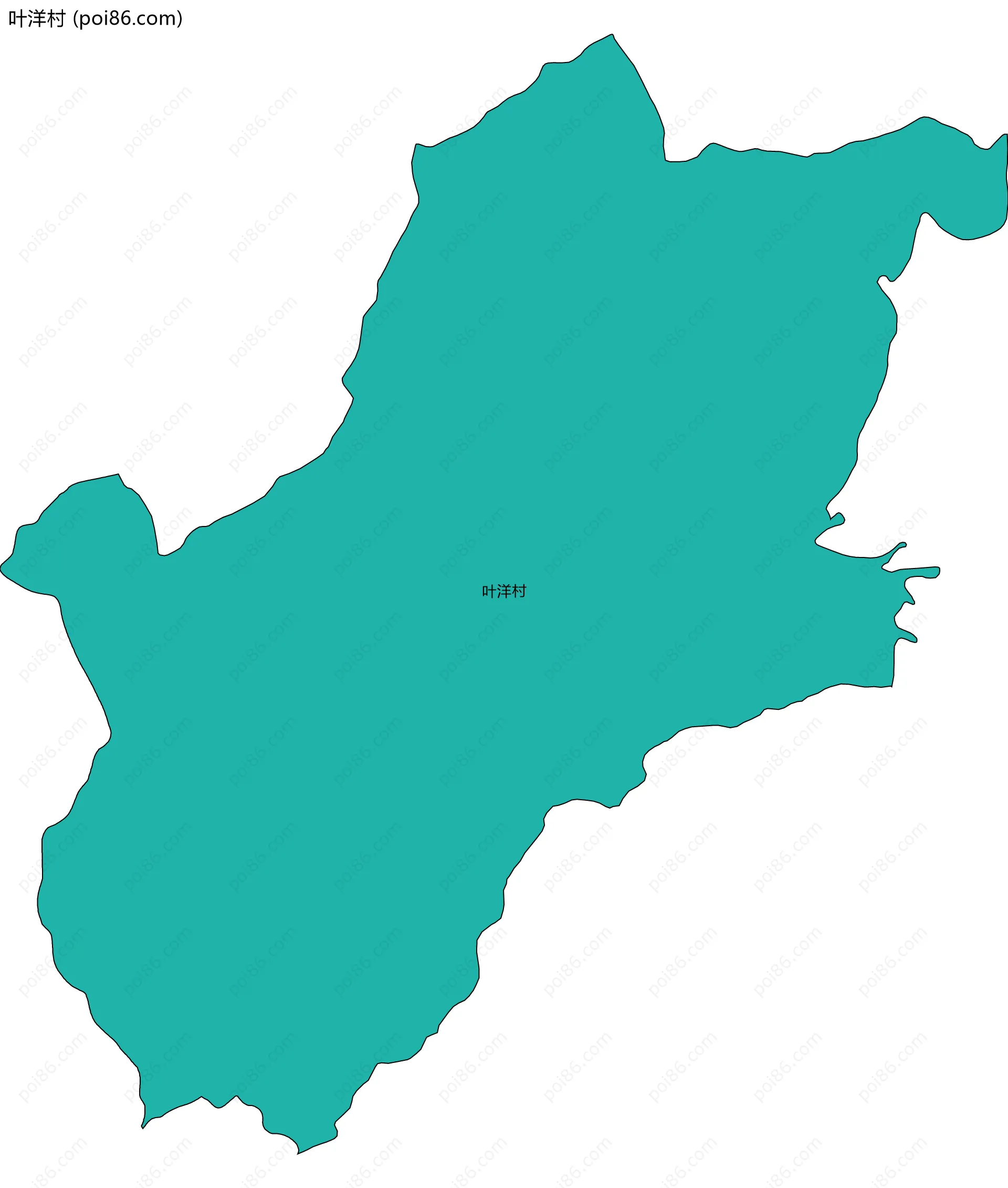 叶洋村边界地图