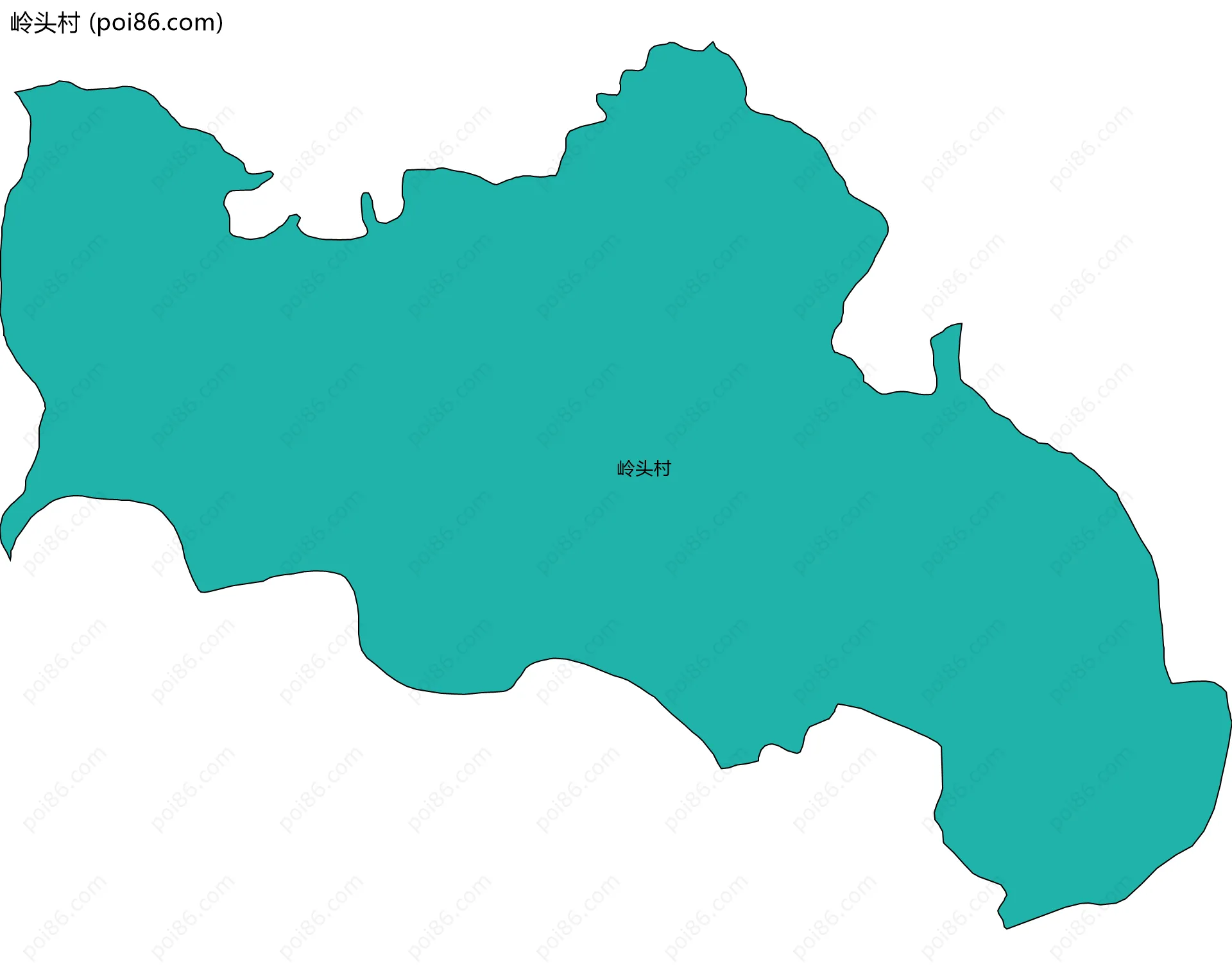 岭头村边界地图