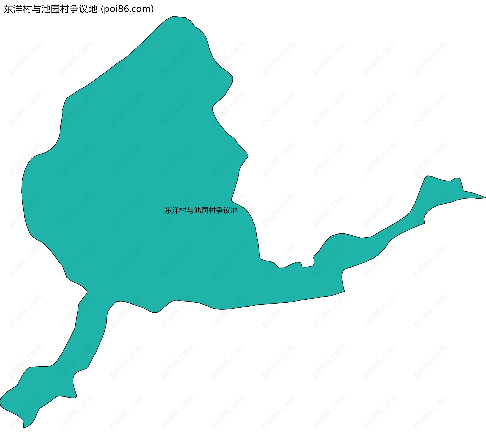 东洋村与池园村争议地边界地图